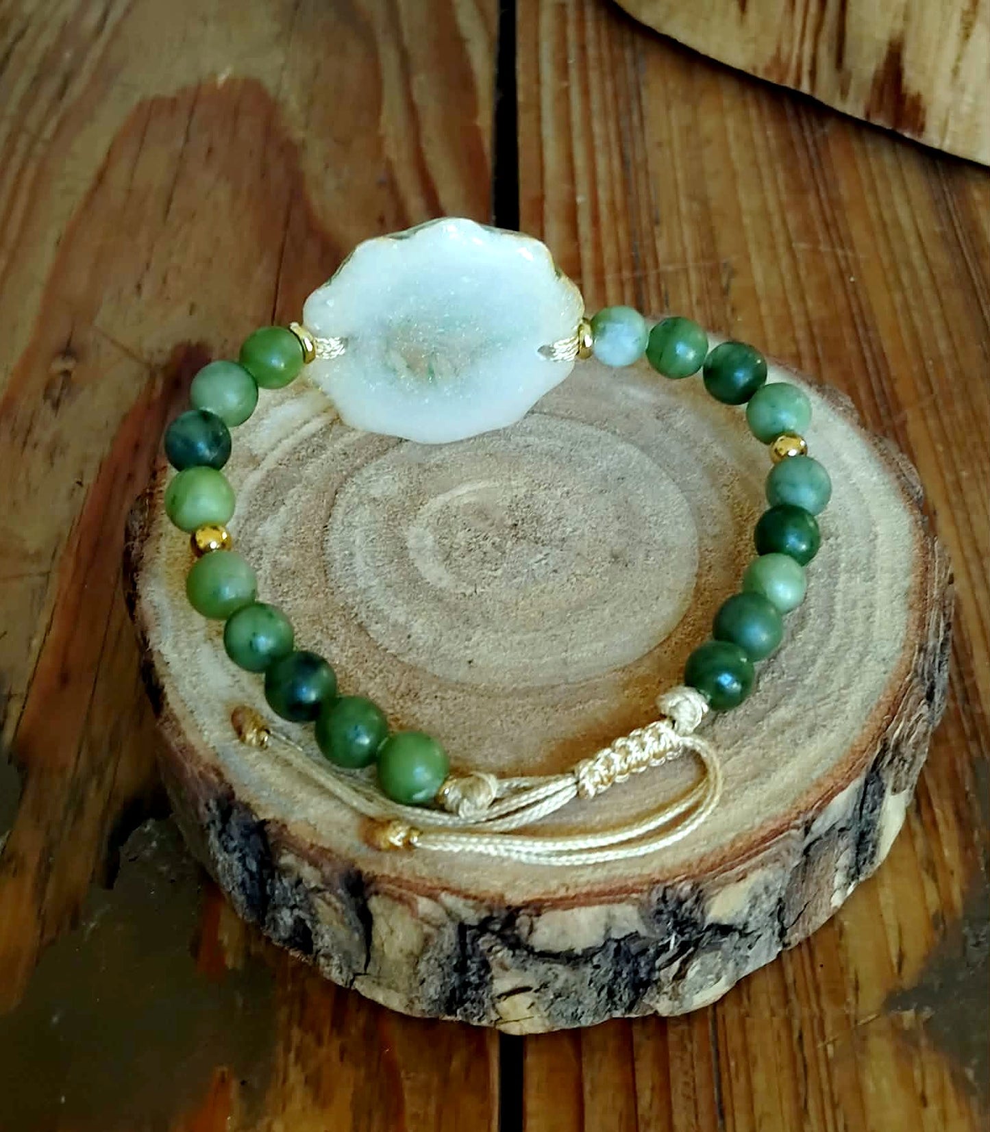 Bracelet Feuille d'indigotier, Jade