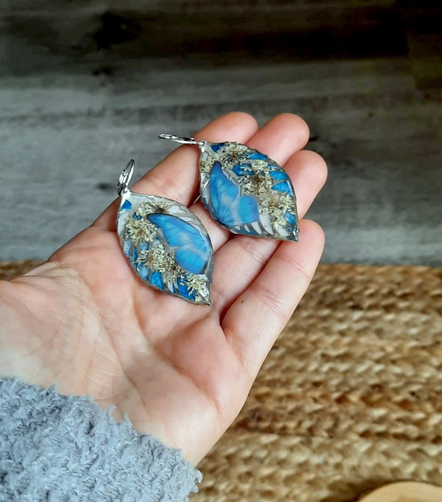 Boucles d'oreille, Fleur de carotte