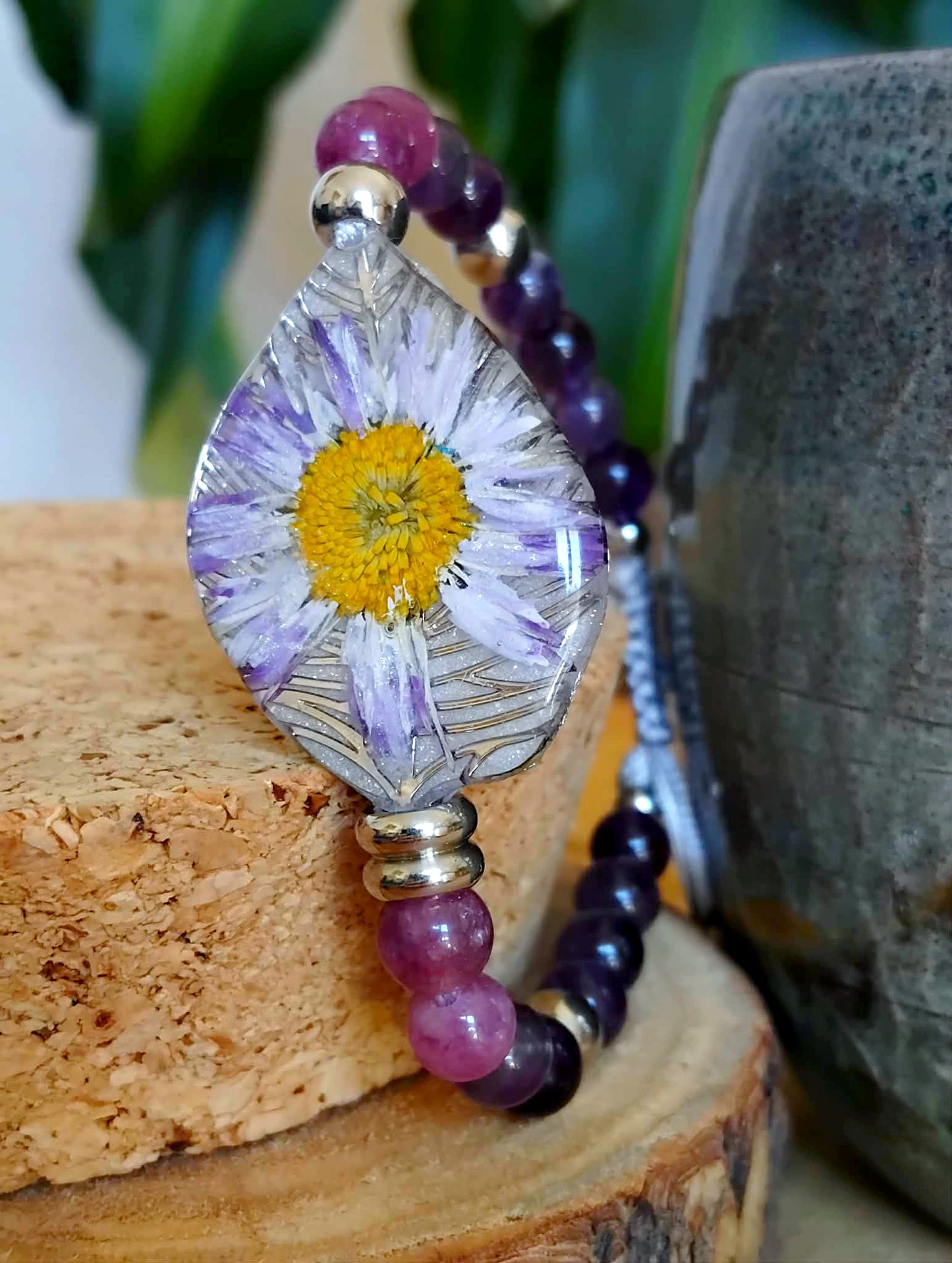 Bracelet Pâquerette Améthyste