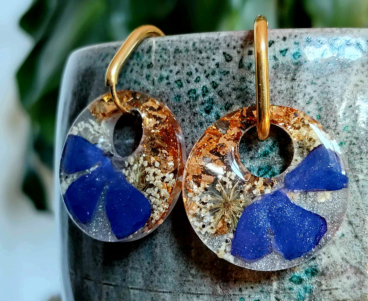 Boucles d'oreille Pervenche
