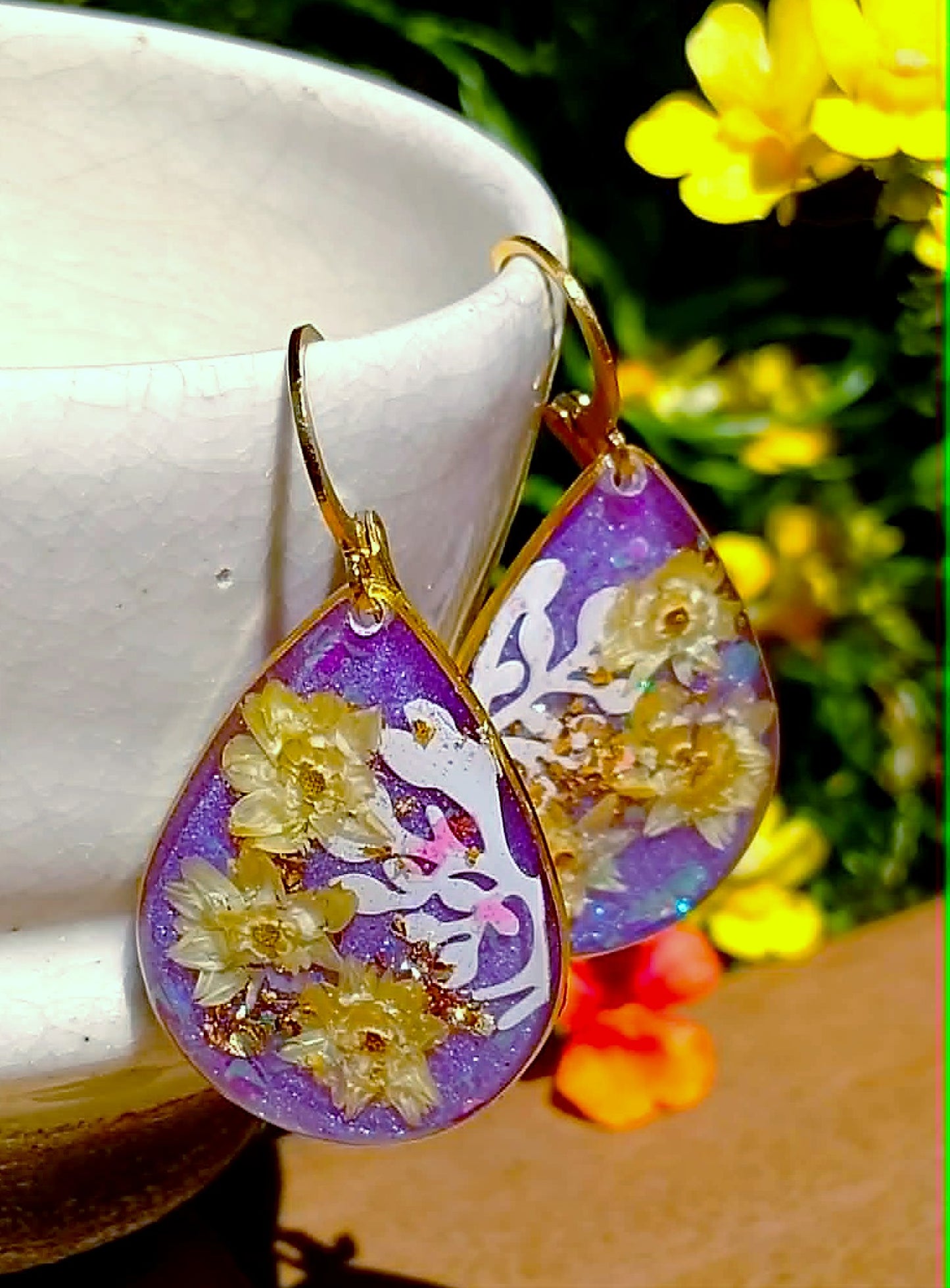 Boucles d'oreille Helichryse