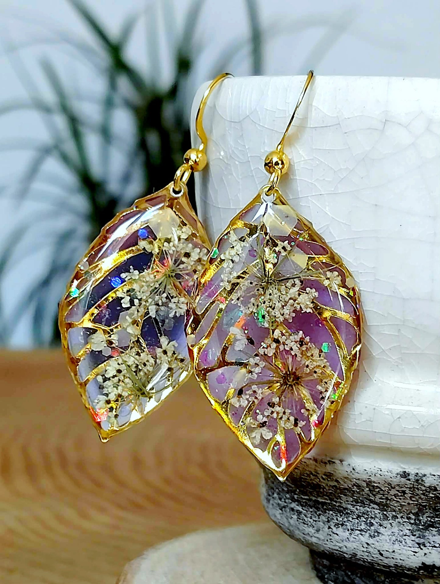 Boucles d'oreille Fleur de carotte