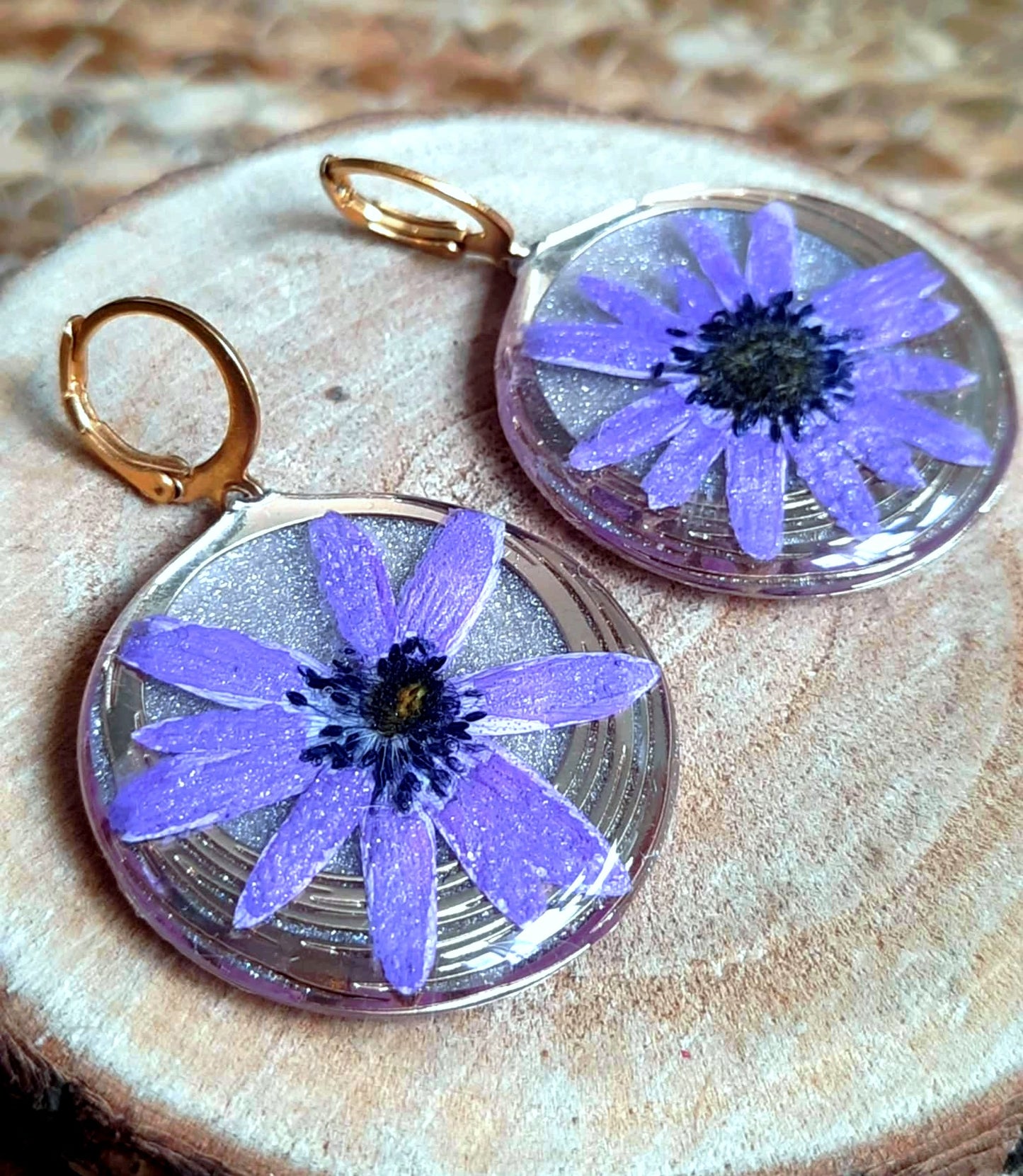 Boucles d'oreille, Anémone