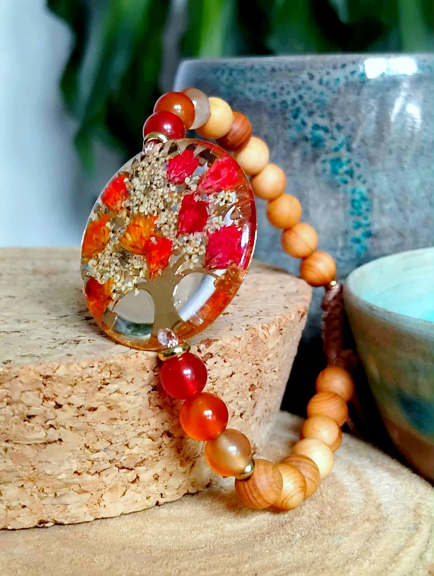 Bracelet Gypsophile Fleur de carotte Agate