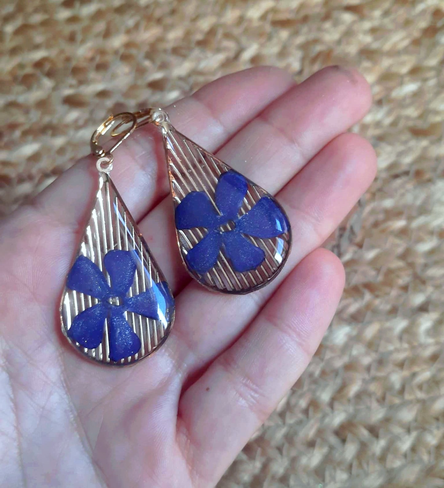 Boucles d'oreille, Pervenche