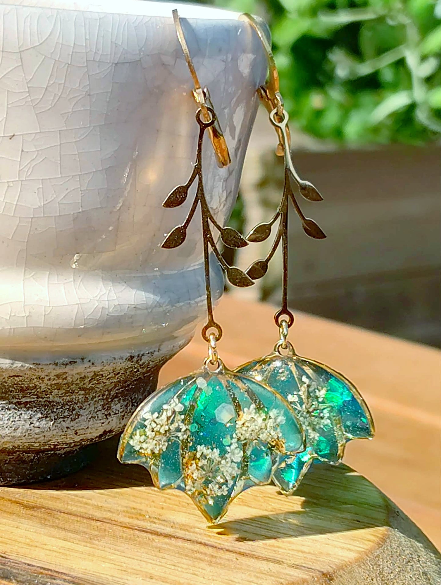 Boucles d'oreille Fleur de carotte
