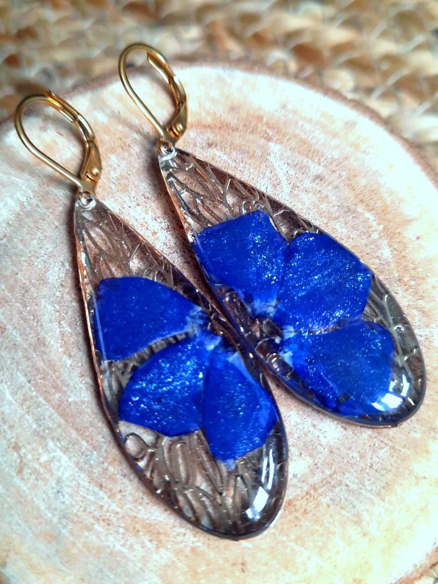Boucles d'oreille, Pervenche