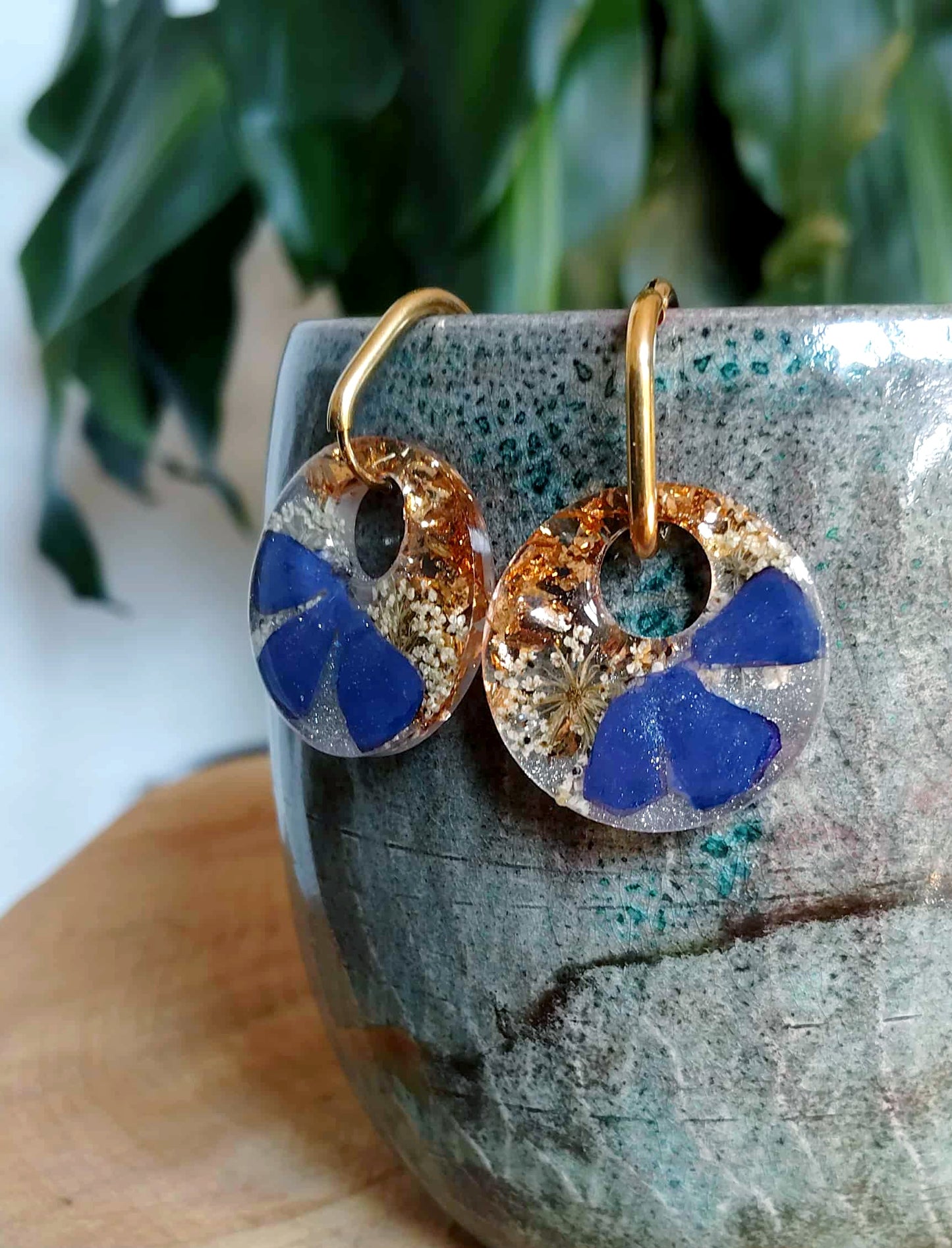 Boucles d'oreille Pervenche