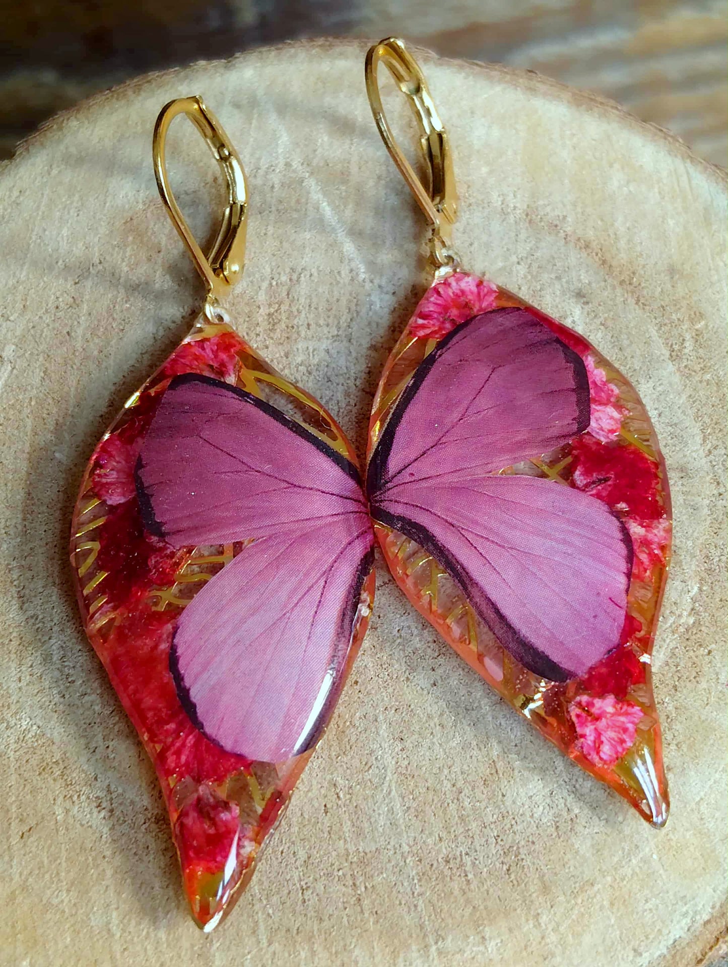 Boucles d'oreille, Gypsophiles
