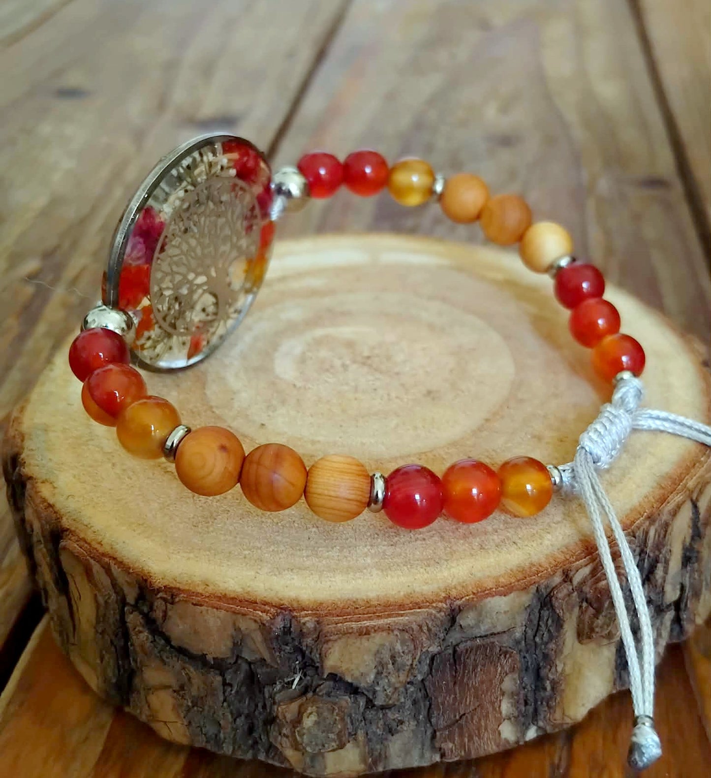 Bracelet Gypsophile Fleur de carotte Agate