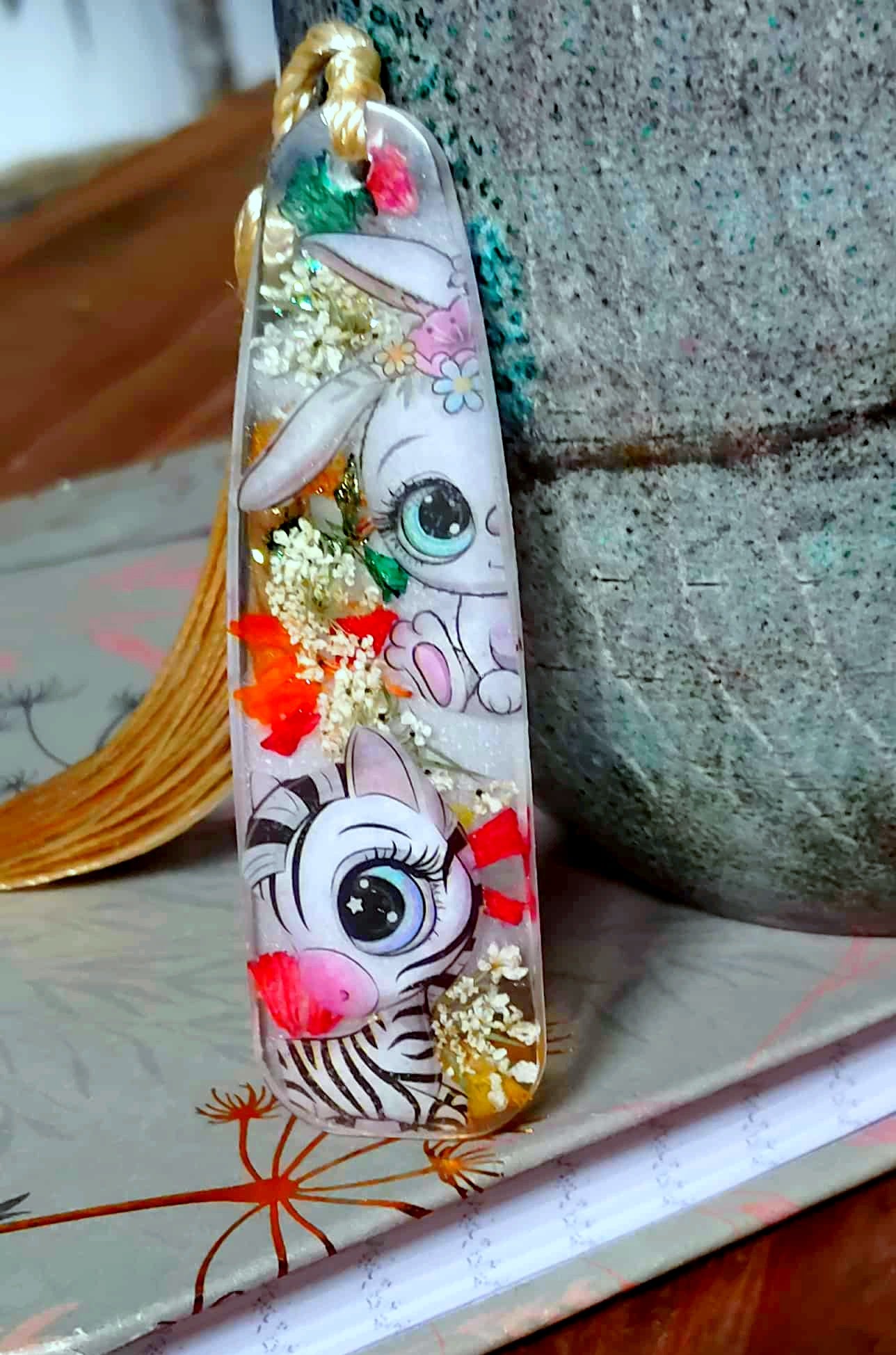 Marque-page Lapin Zèbre