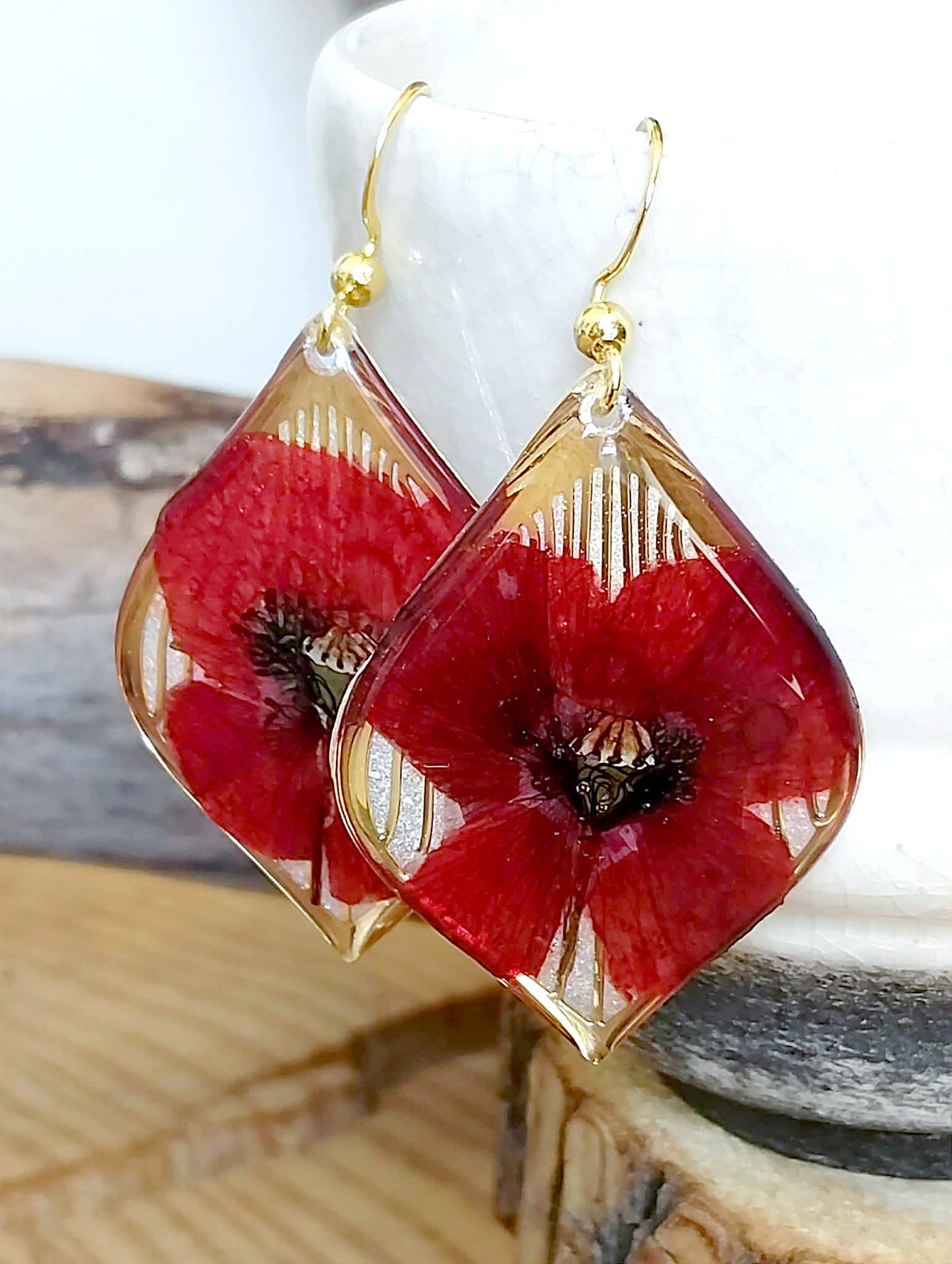 Boucles d'oreille Coquelicot