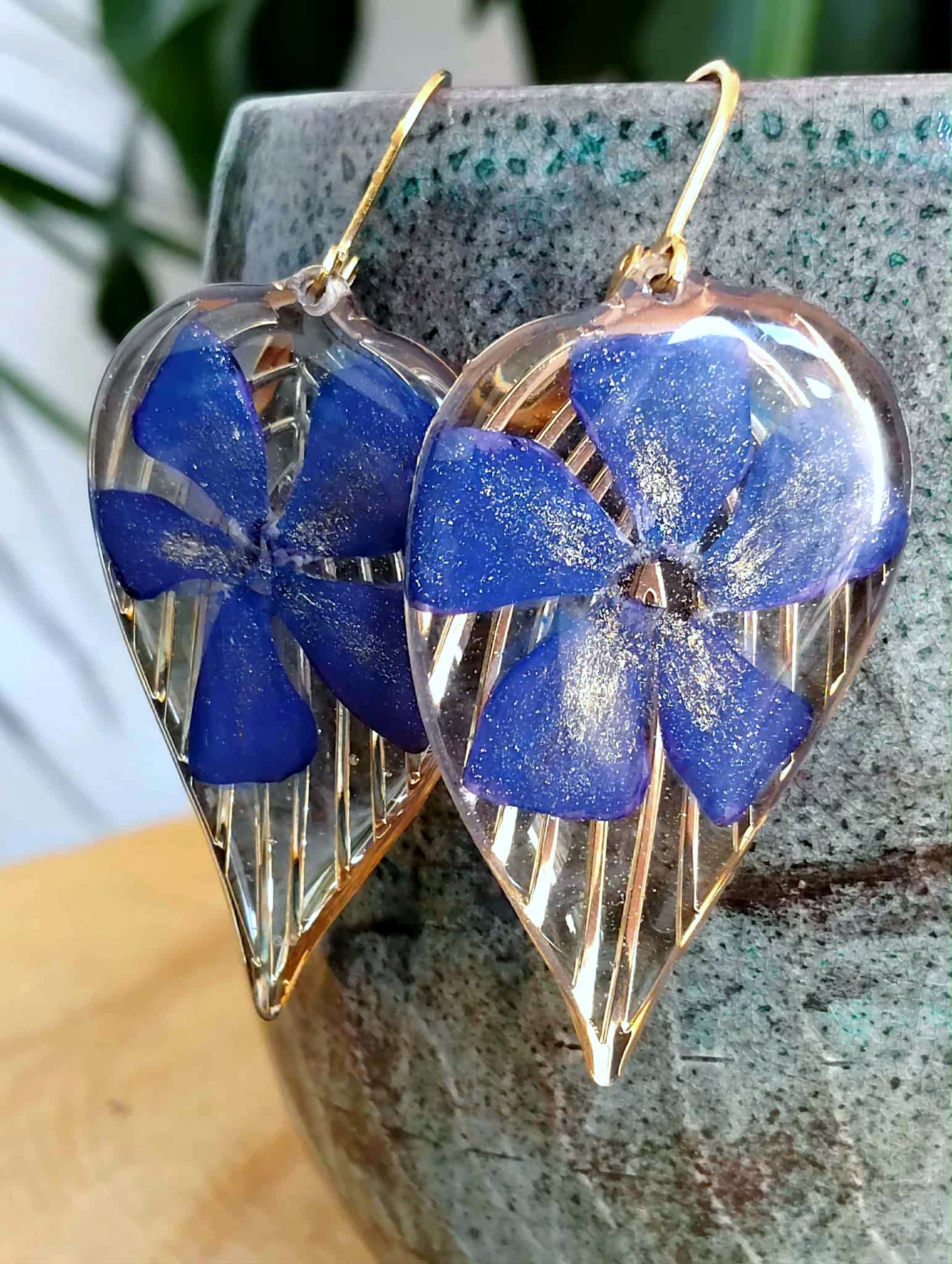 Boucles d'oreille Pervenche