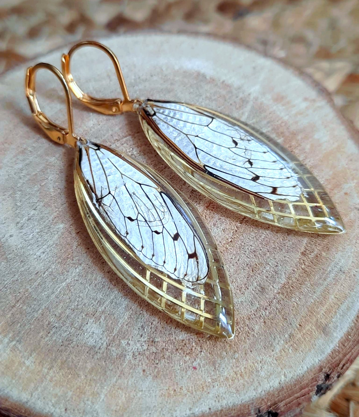 Boucles d'oreille, Aile de cigale