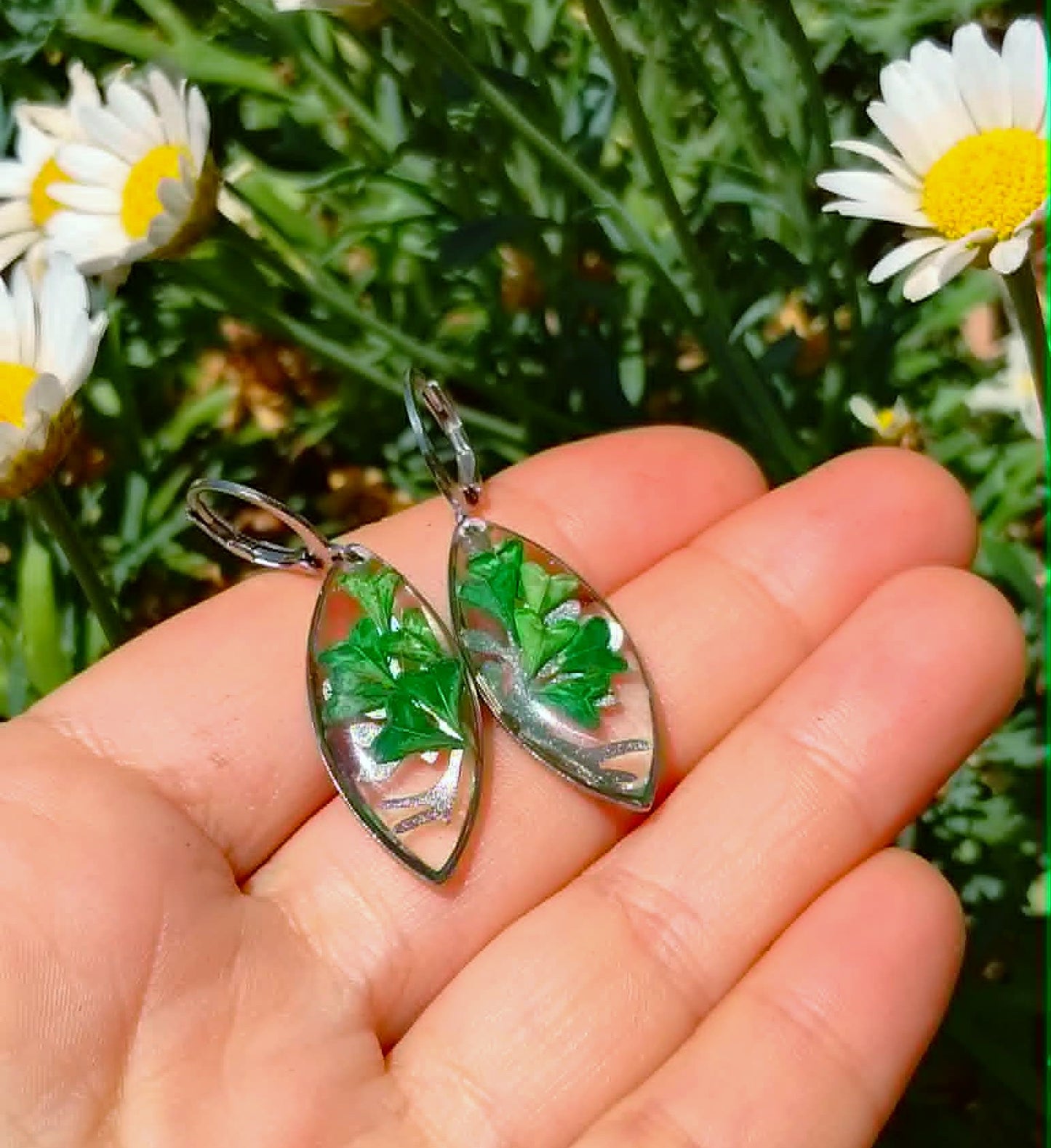 Boucles d'oreille Graines bourse à pasteur