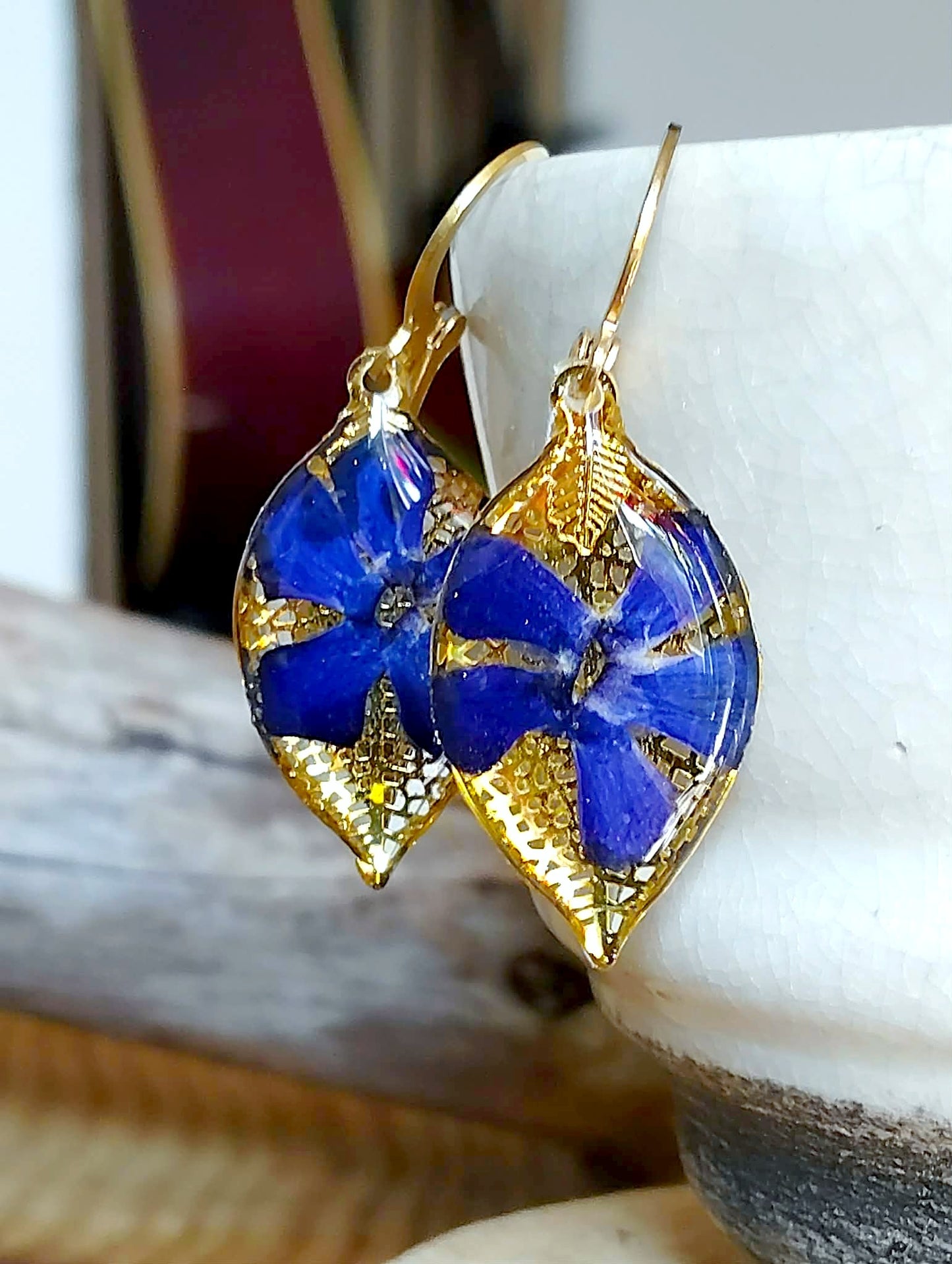 Boucles d'oreille Pervenche