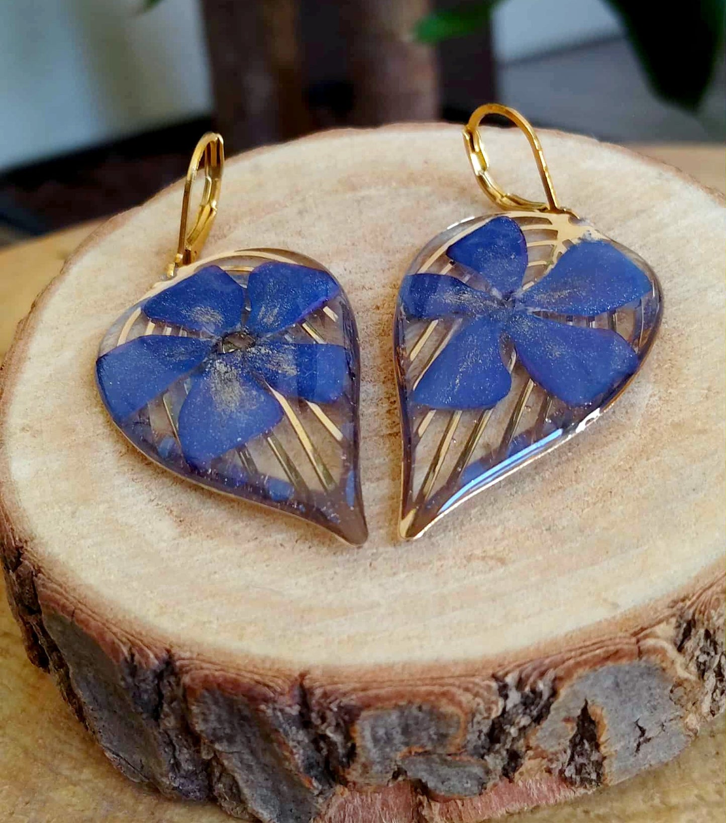 Boucles d'oreille Pervenche