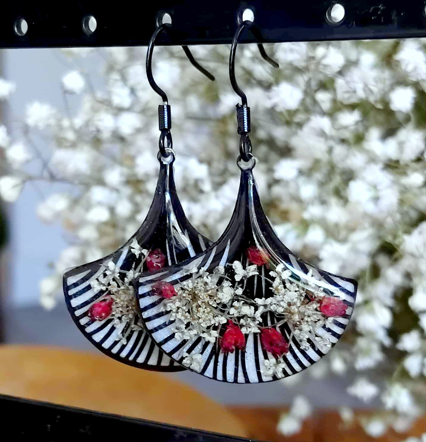 Boucles d'oreille Bruyères Fleur de carotte