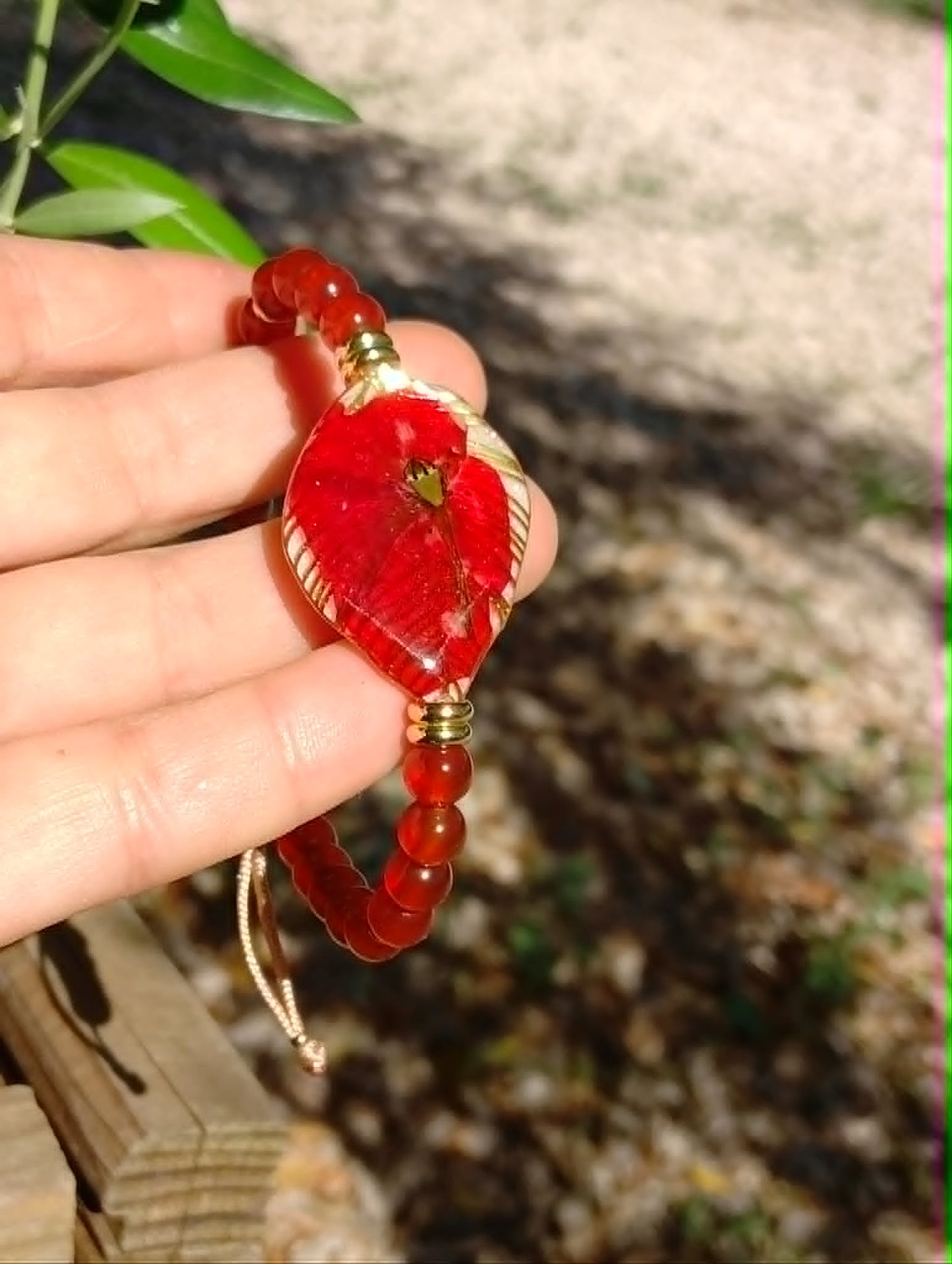 Bracelet Coquelicot Agate