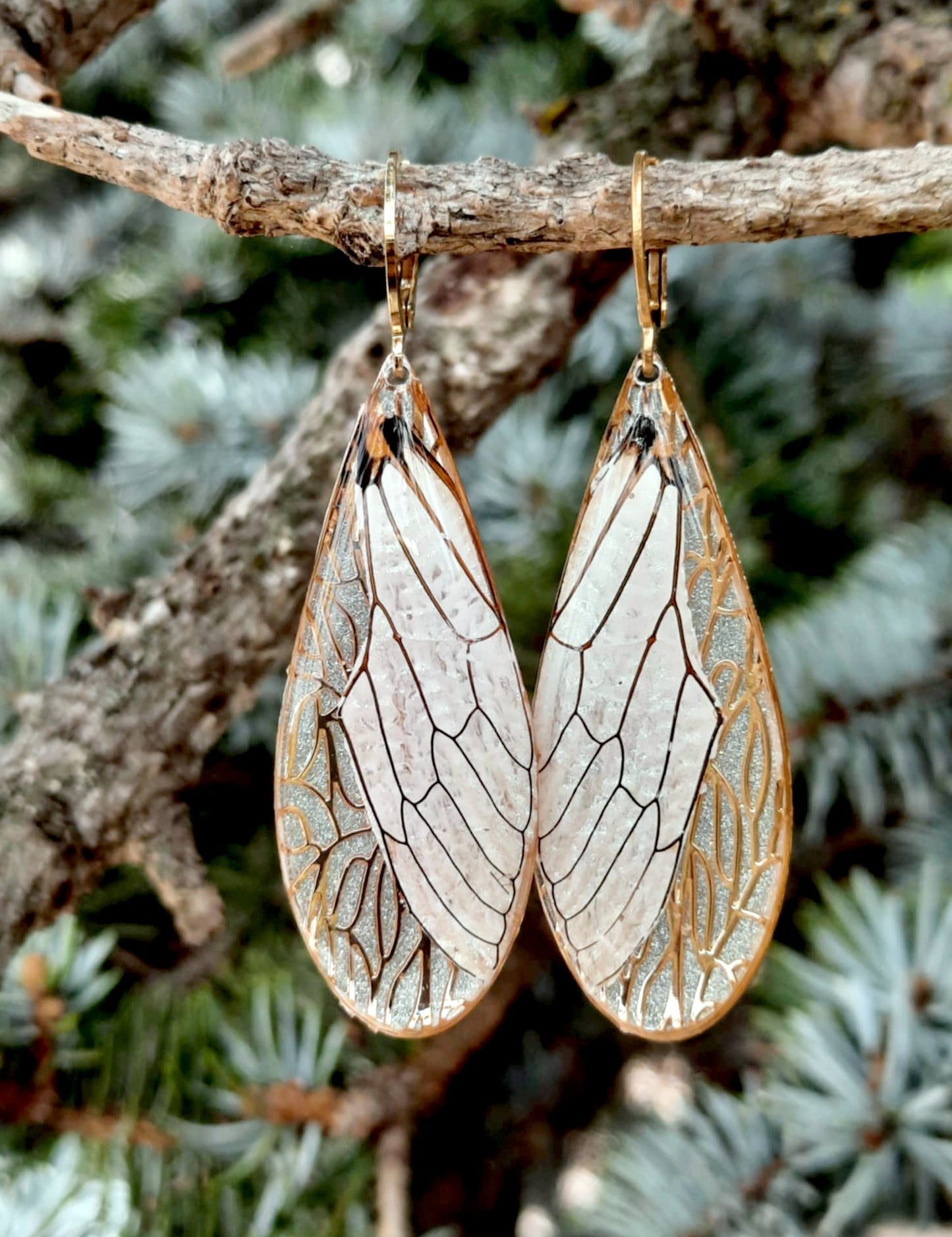 Boucles d'oreille, Aile de cigale