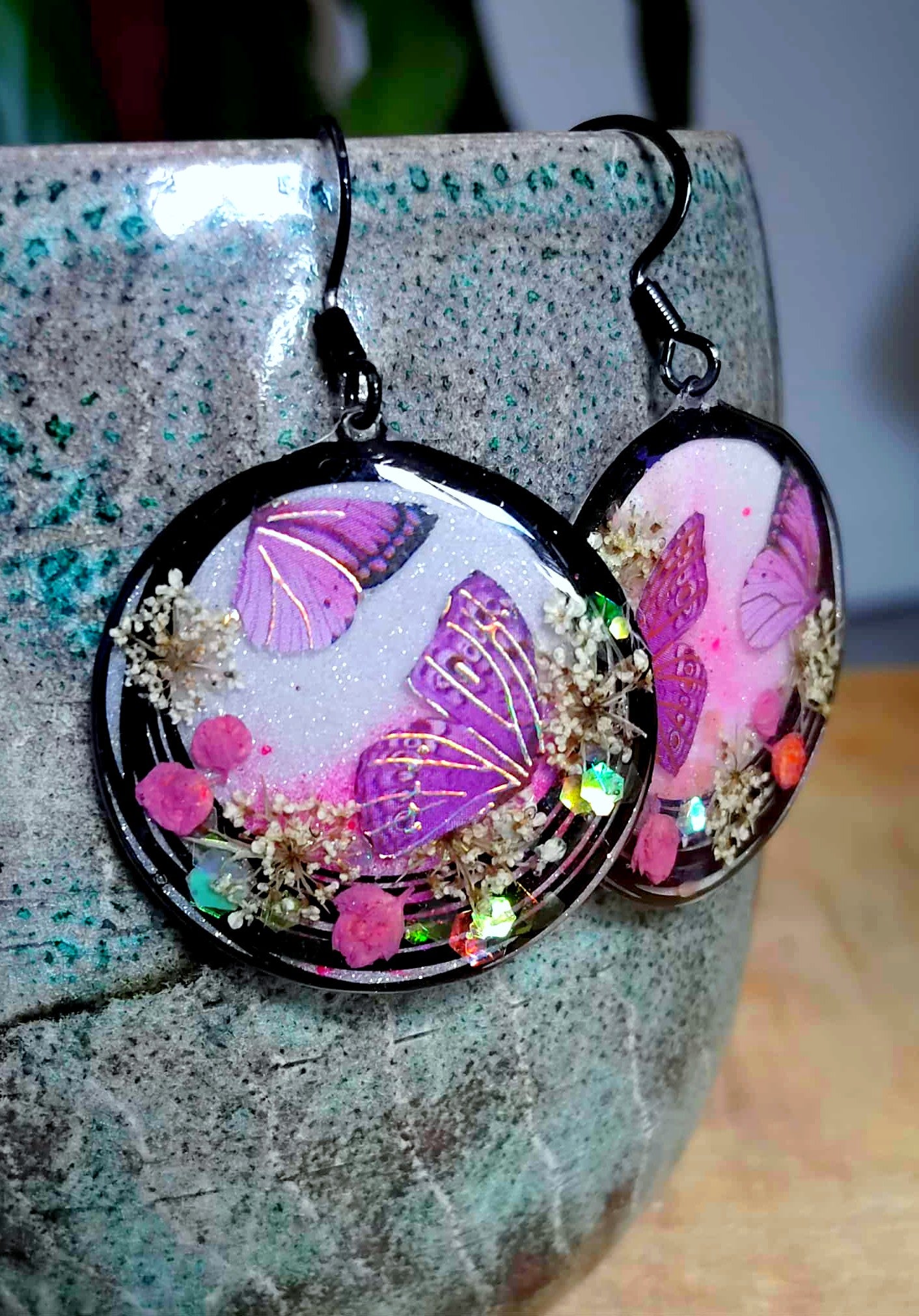 Boucles d'oreille Fleur de carotte