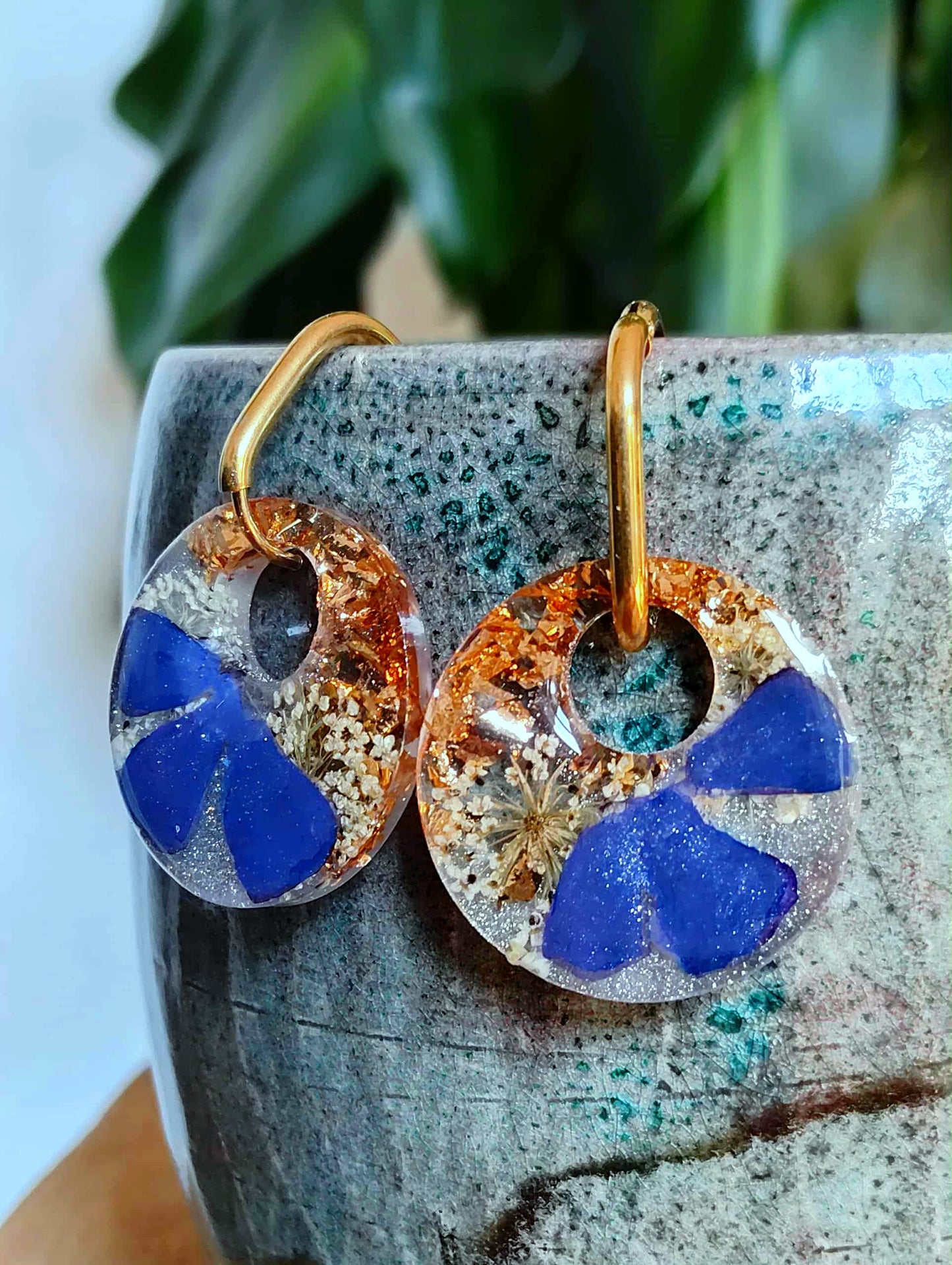 Boucles d'oreille Pervenche