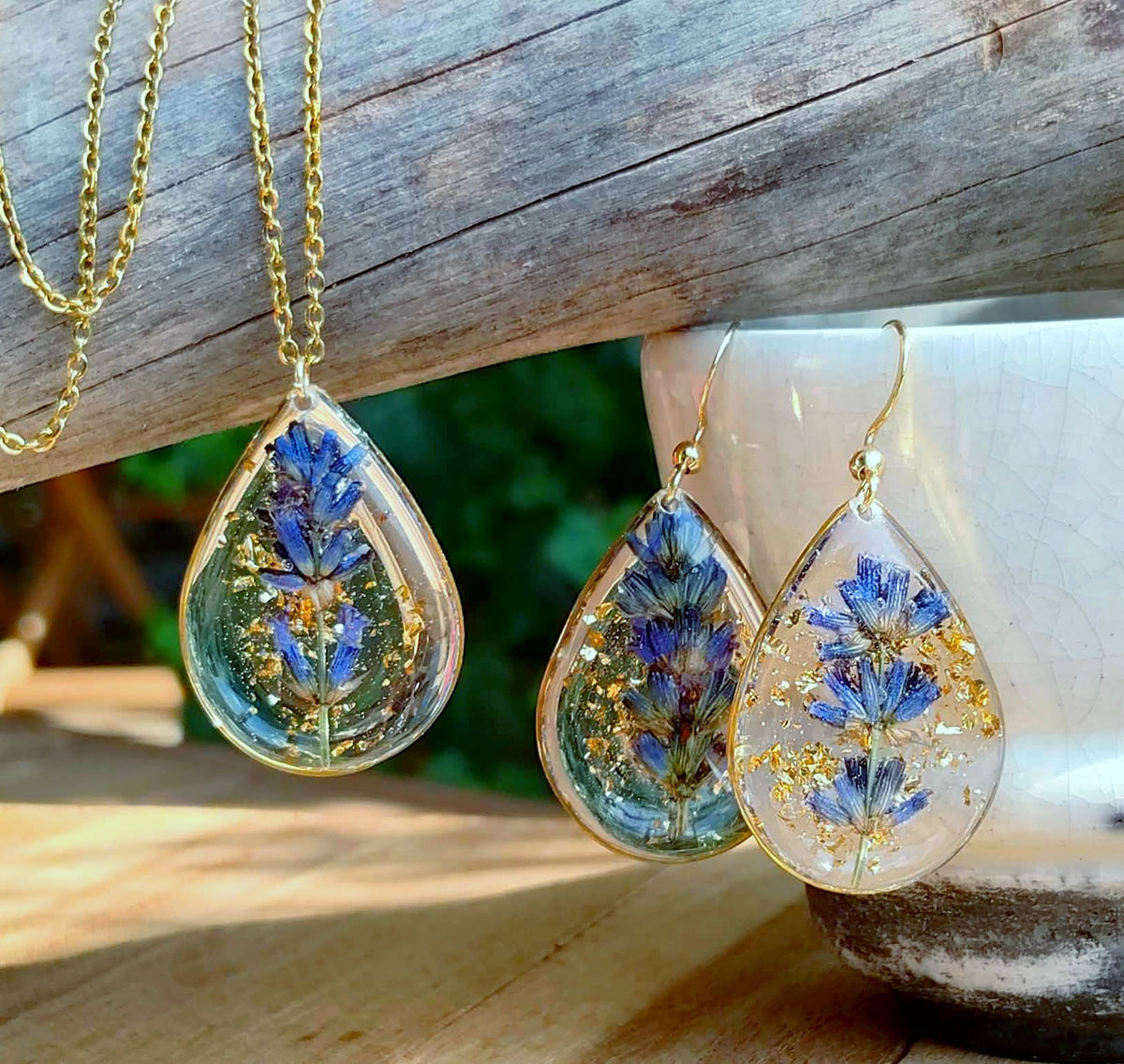 Boucles d'oreille Lavande