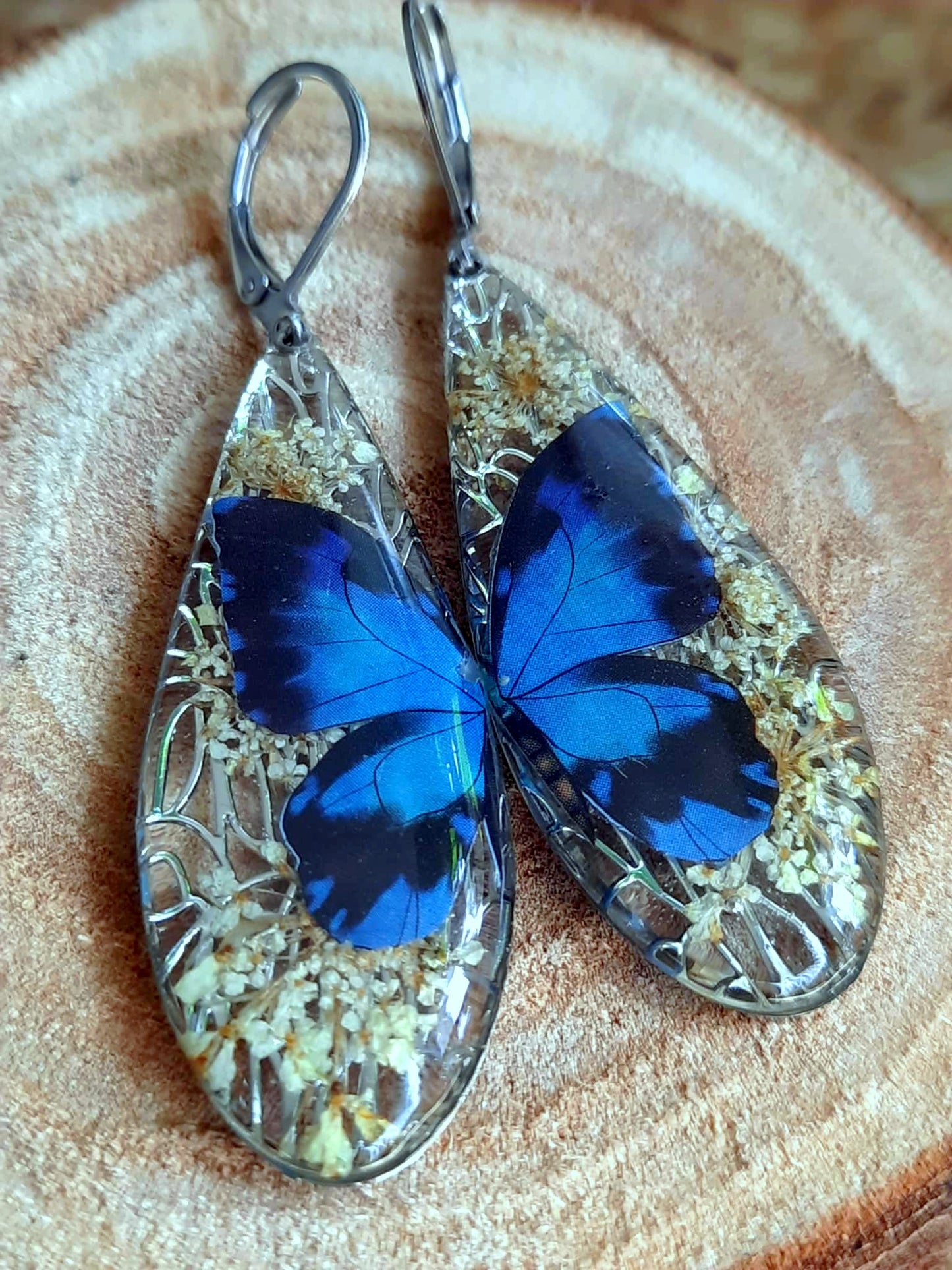 Boucles d'oreille, Fleur de carotte