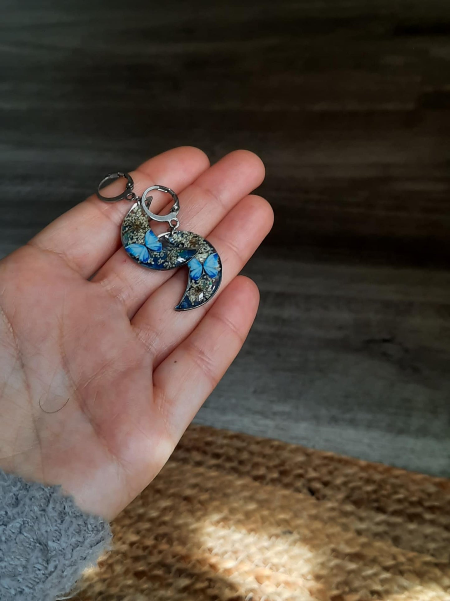 Boucles d'oreille, Fleur de carotte