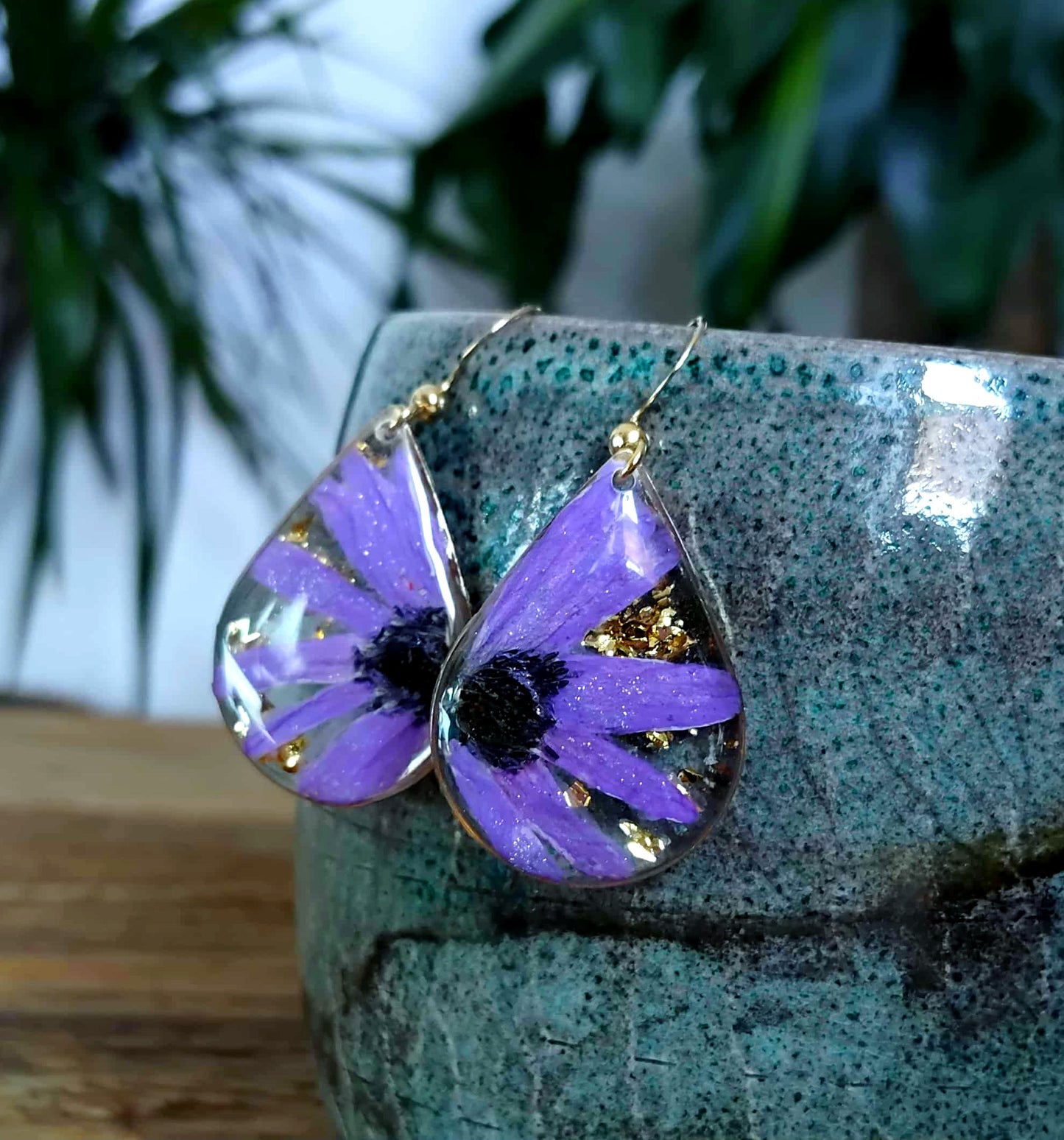 Boucles d'oreille Anémone