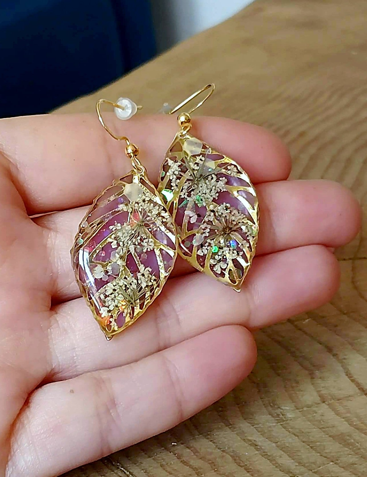 Boucles d'oreille Fleur de carotte