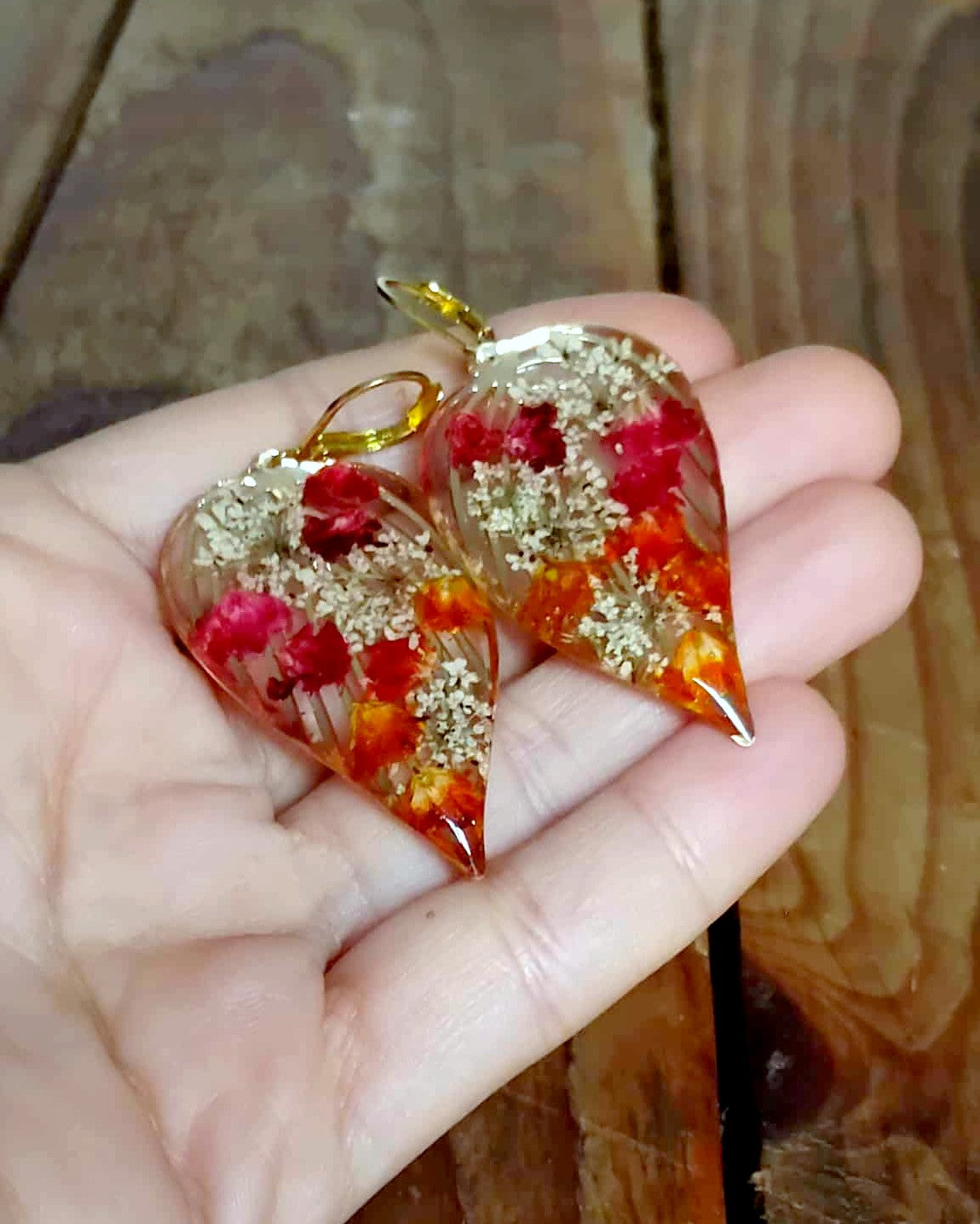 Boucles d'oreille Gypsophiles Fleur de carotte