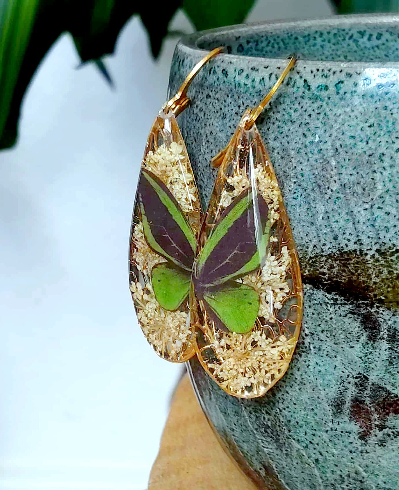 Boucles d'oreille, Fleur de carotte