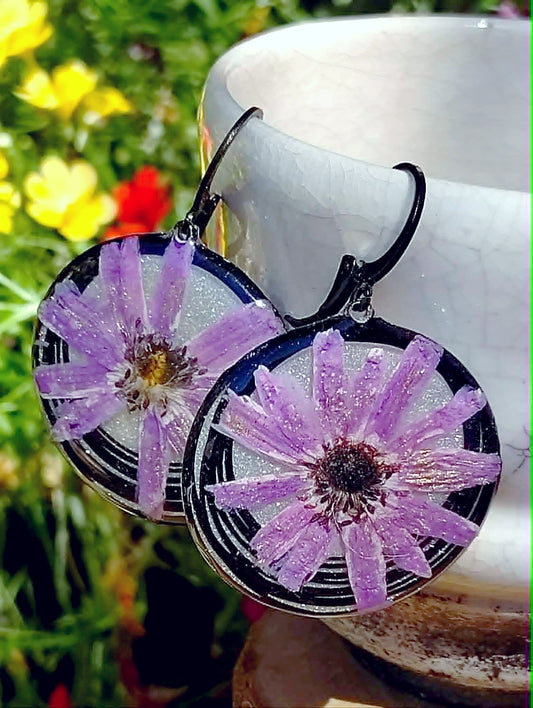 Boucles d'oreille Anémone