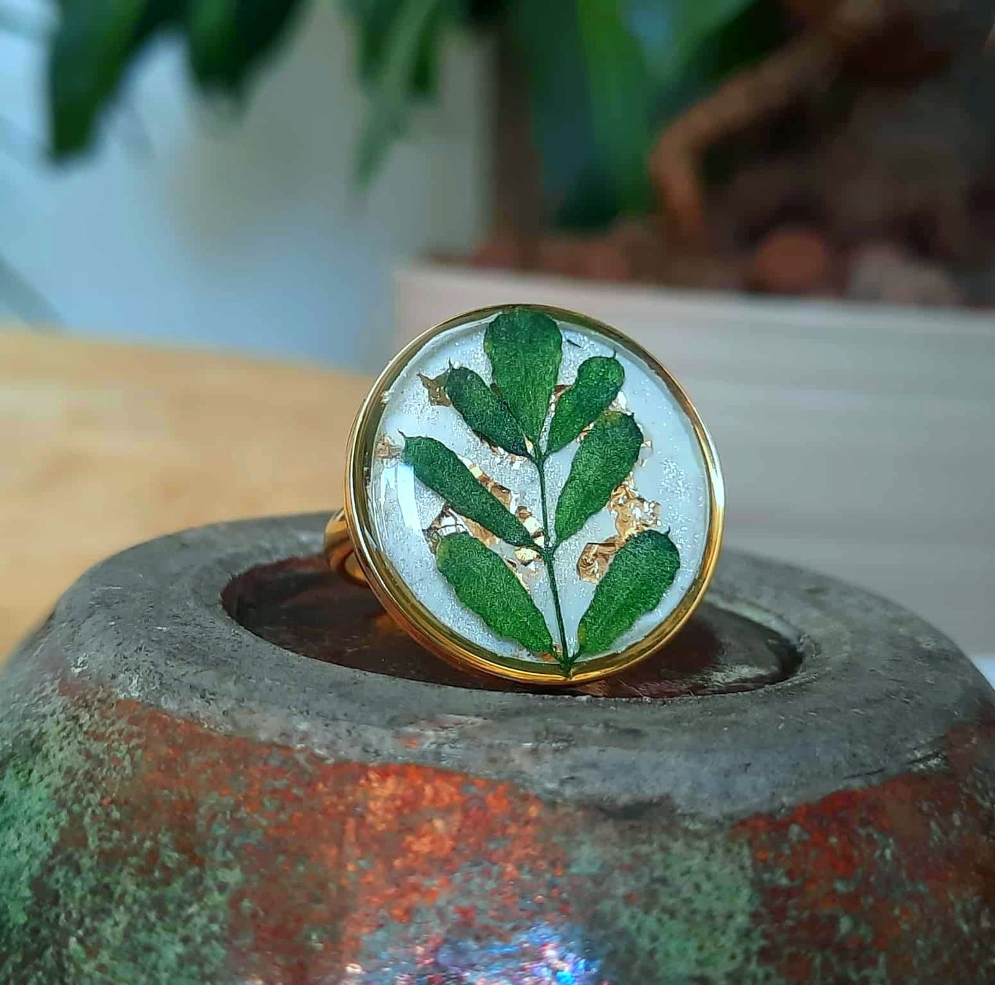 Bague Feuille d'indigotier