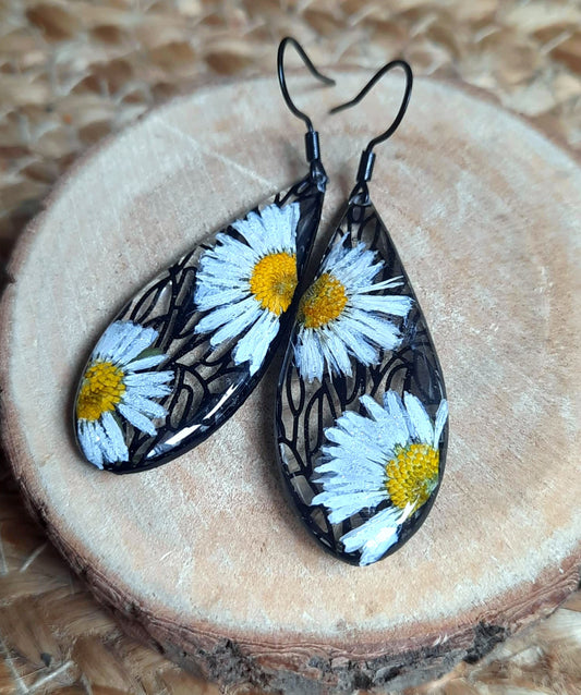 Boucles d'oreille, Pâquerettes