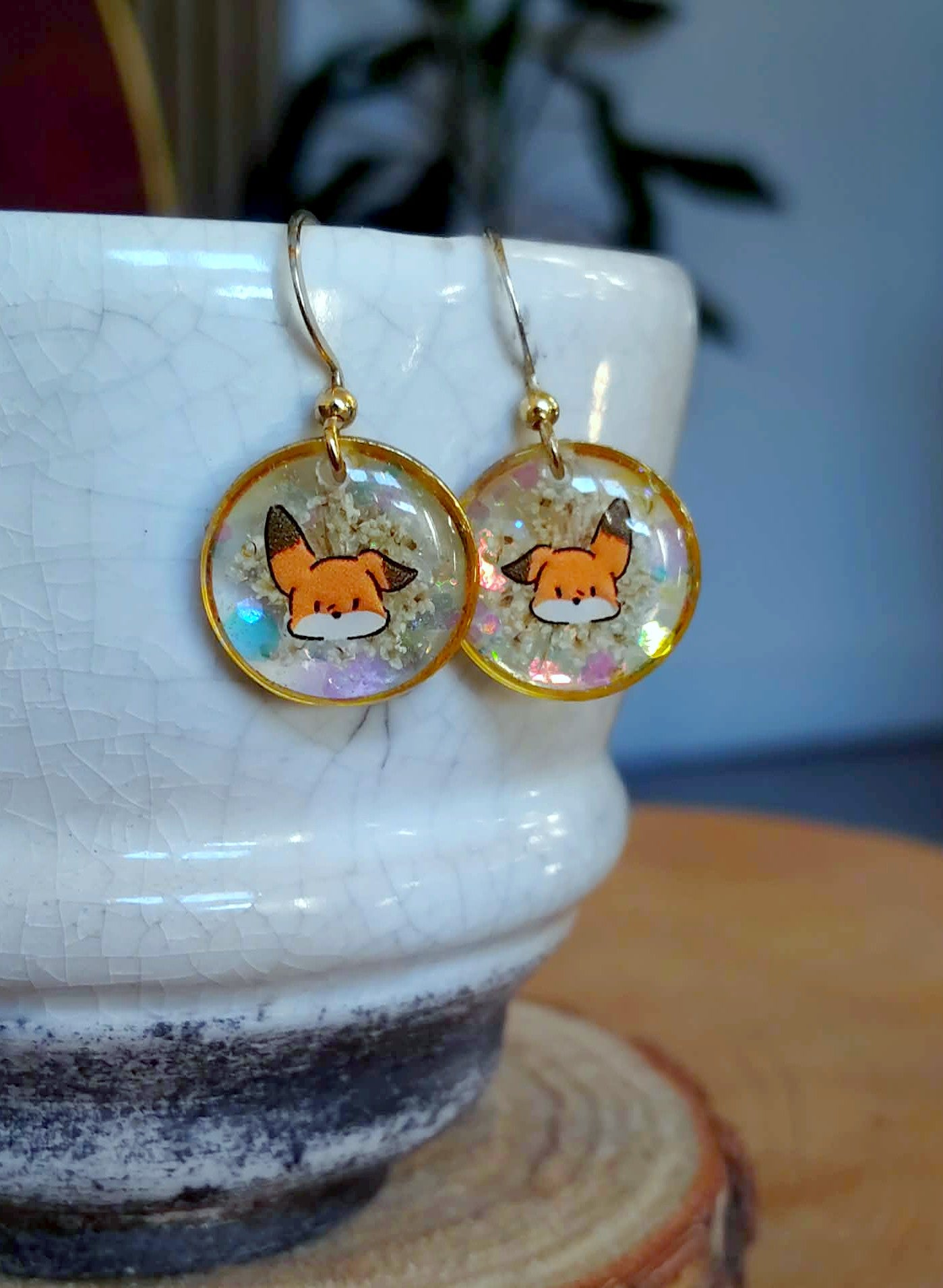 Boucles d'oreille, Fleur de carotte
