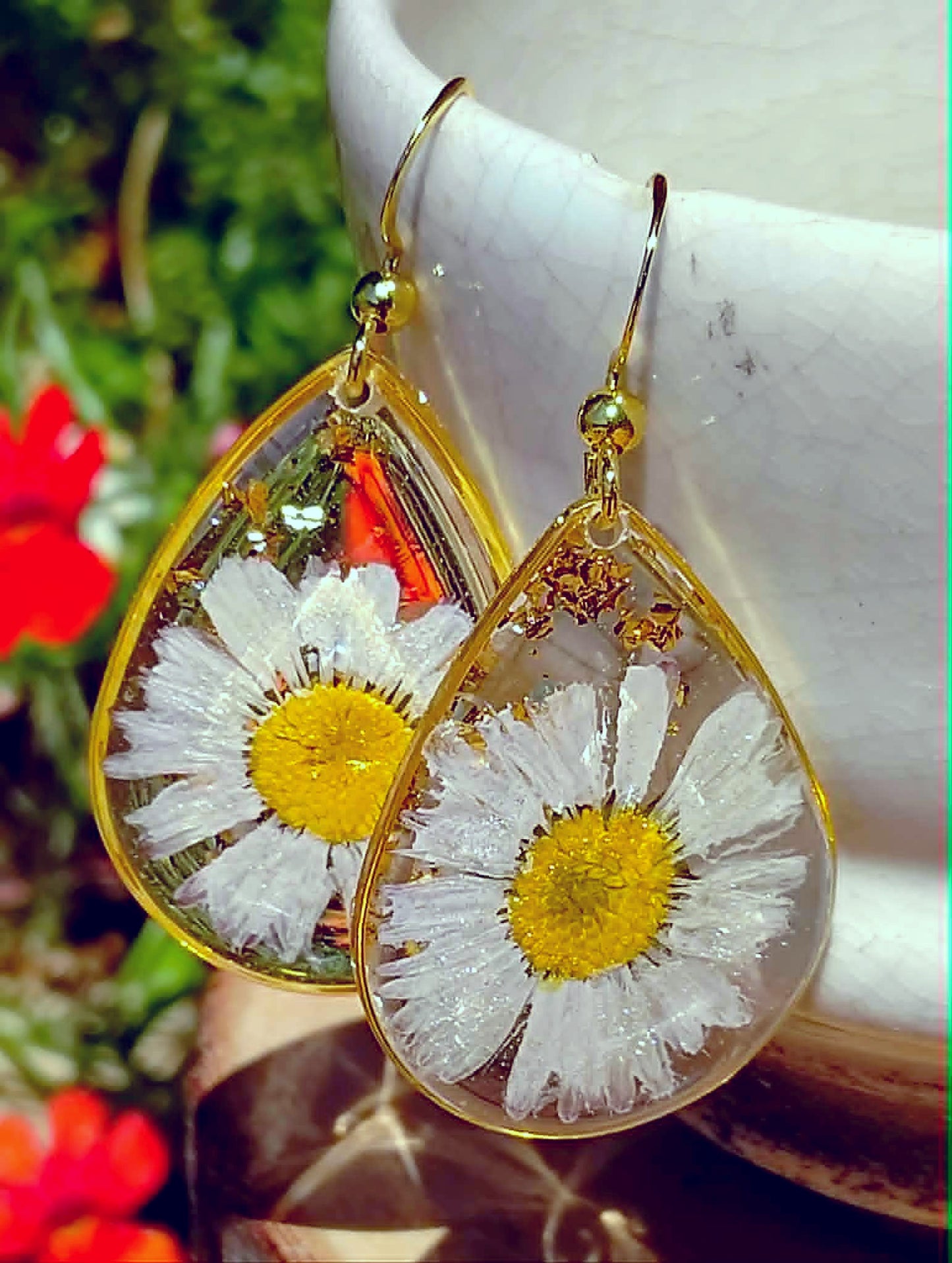 Boucles d'oreille Pâquerette