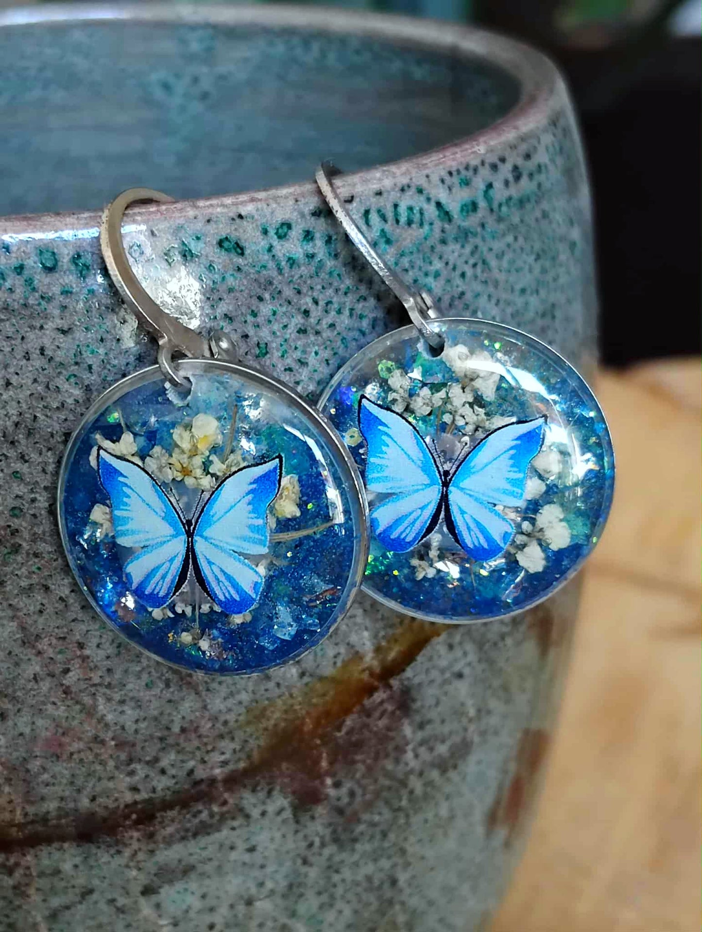 Boucles d'oreille, Fleur de carotte