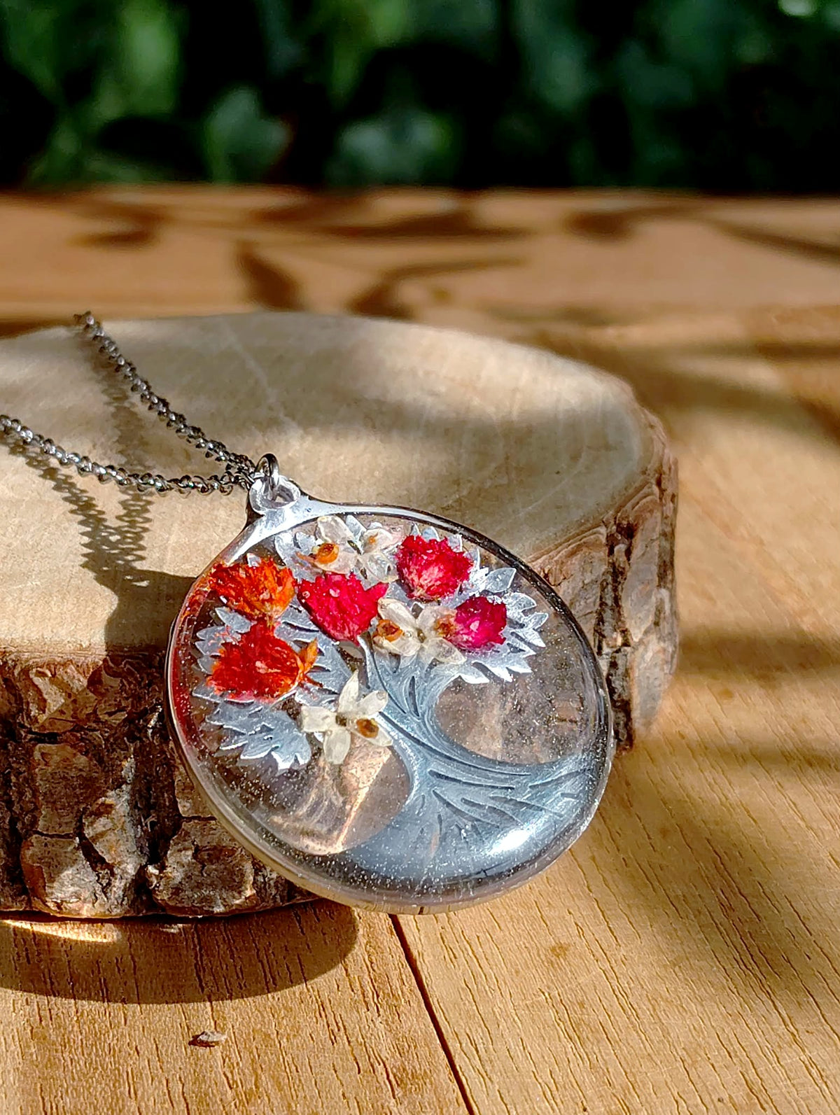Collier Fleur  d'Olivier, Gypsophiles