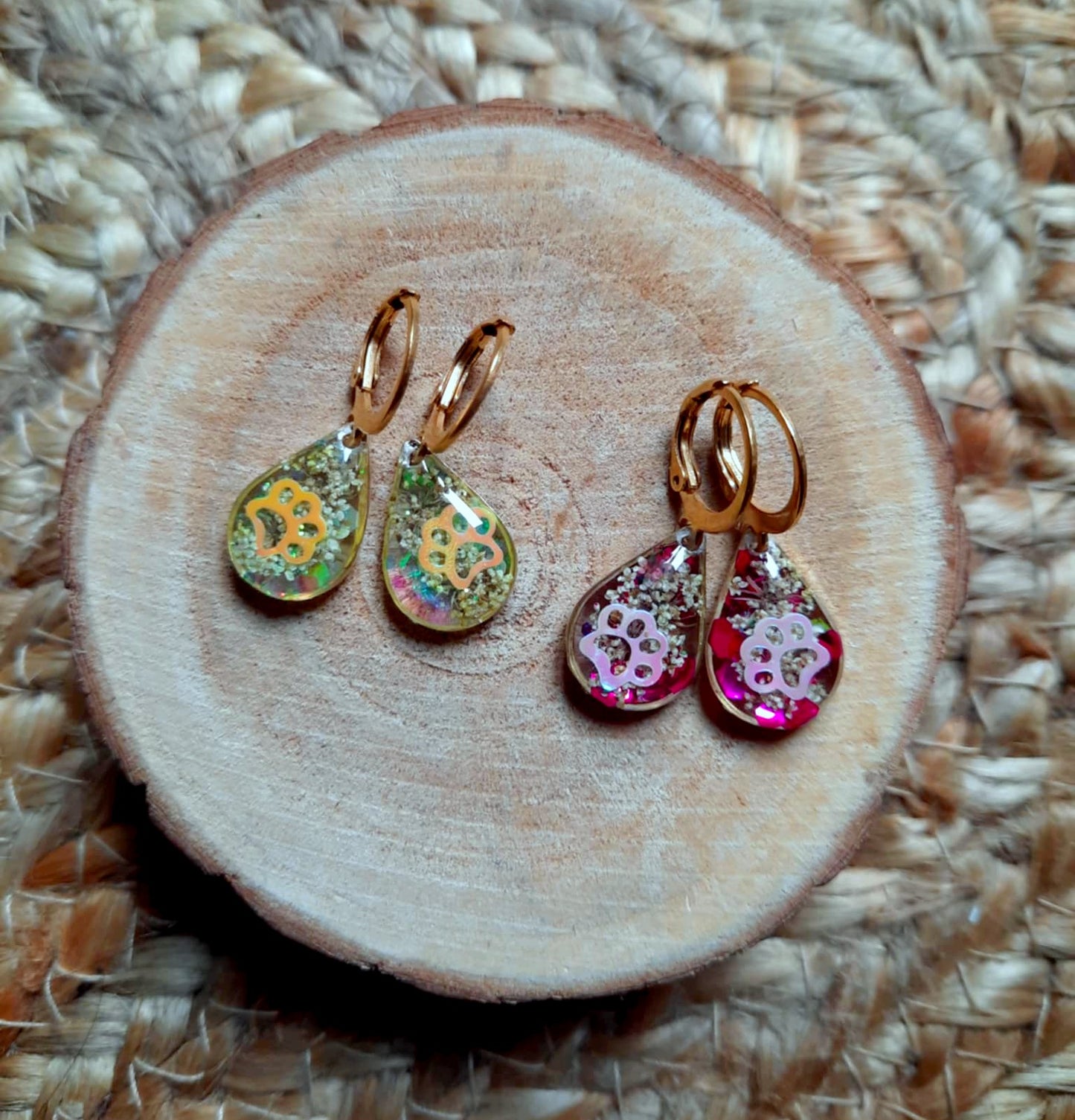 Boucles d'oreille, Fleur de carotte