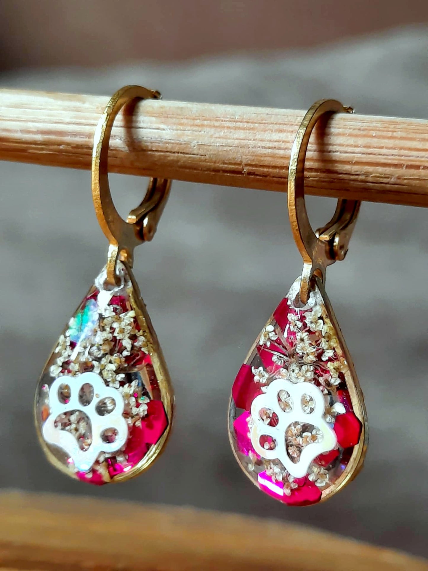 Boucles d'oreille, Fleur de carotte