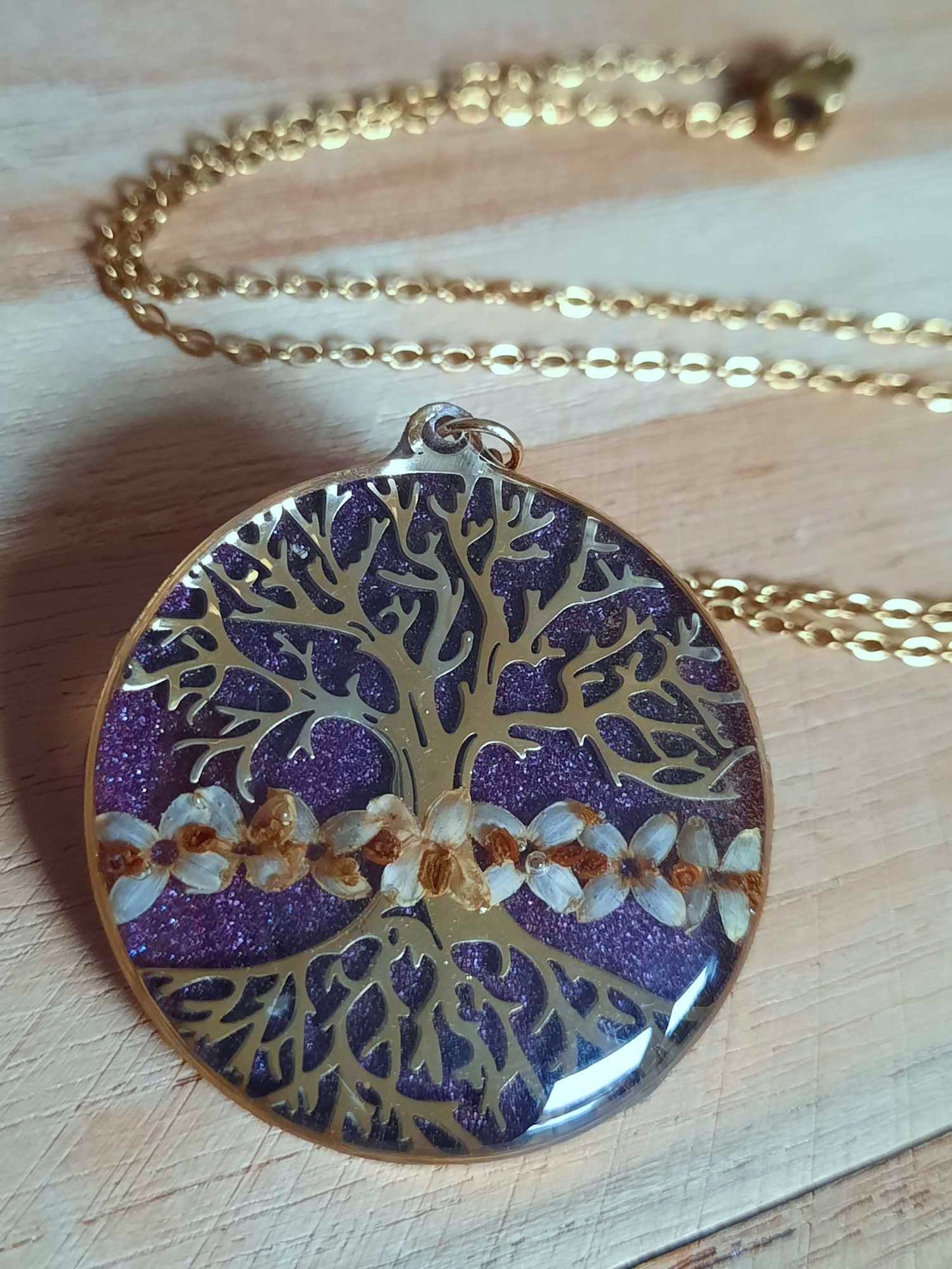 Collier, Arbre de vie, Fleur d'olivier