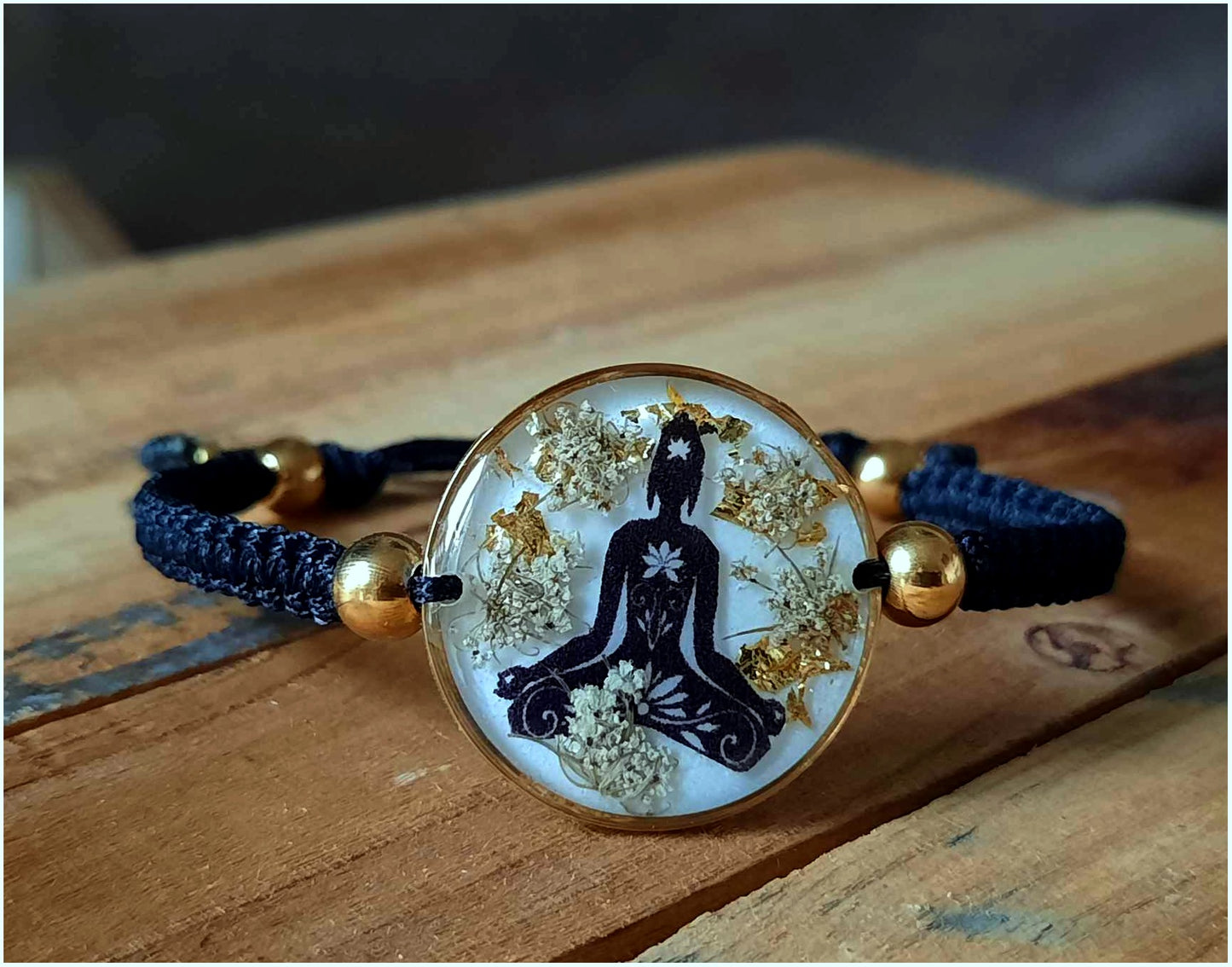 Bracelet, Bouddha, Fleur de carotte