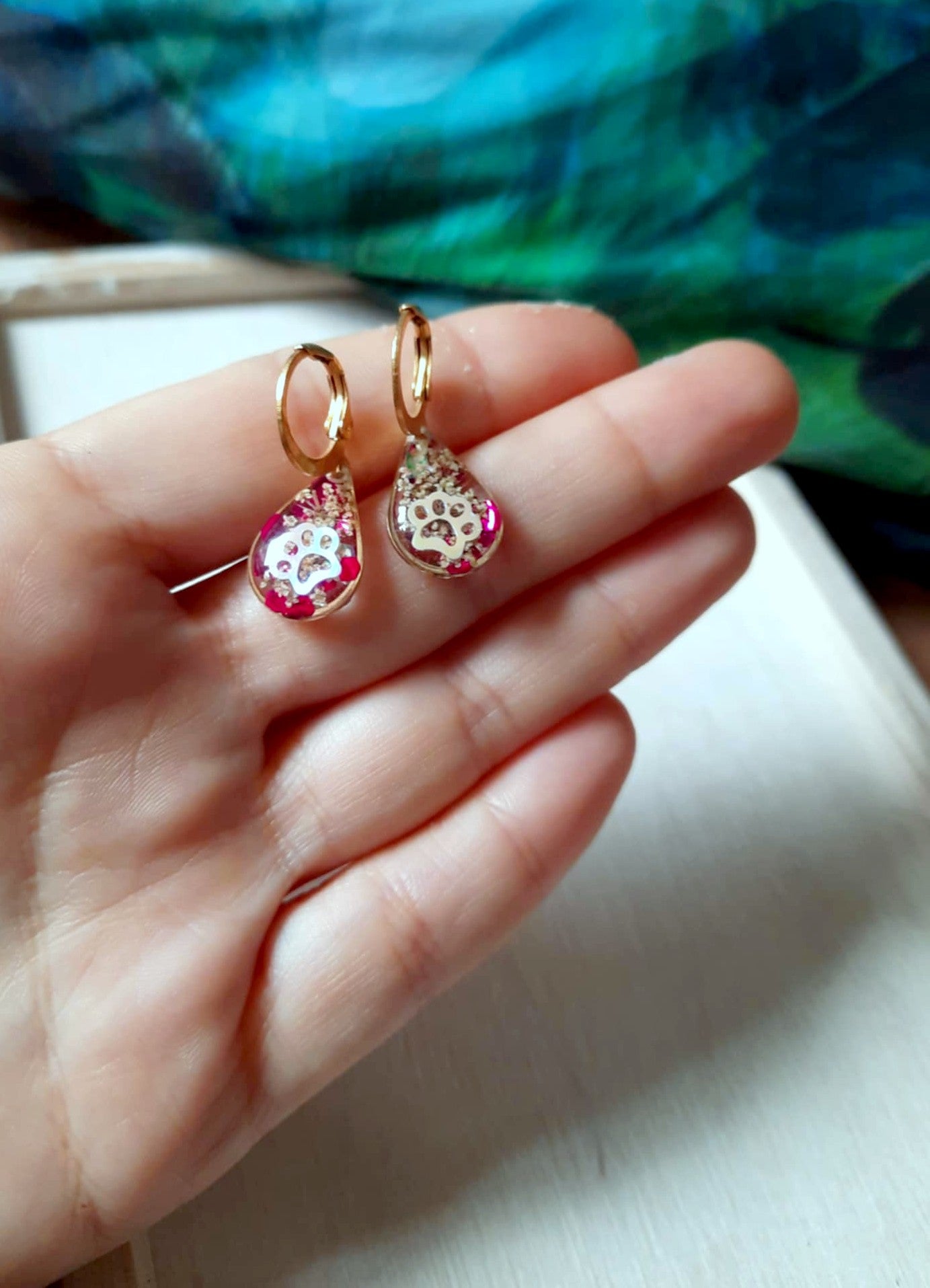 Boucles d'oreille, Fleur de carotte