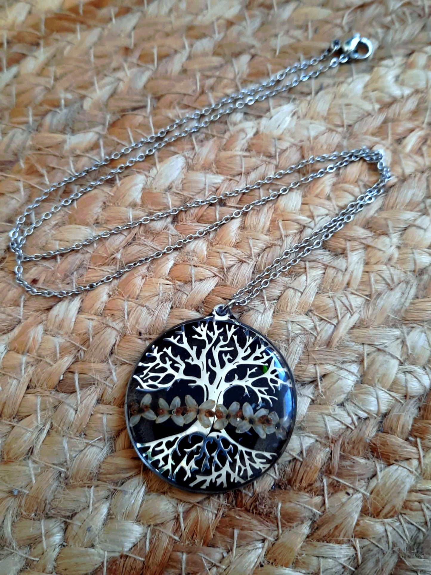 Collier, Arbre de vie, Fleurs d'olivier