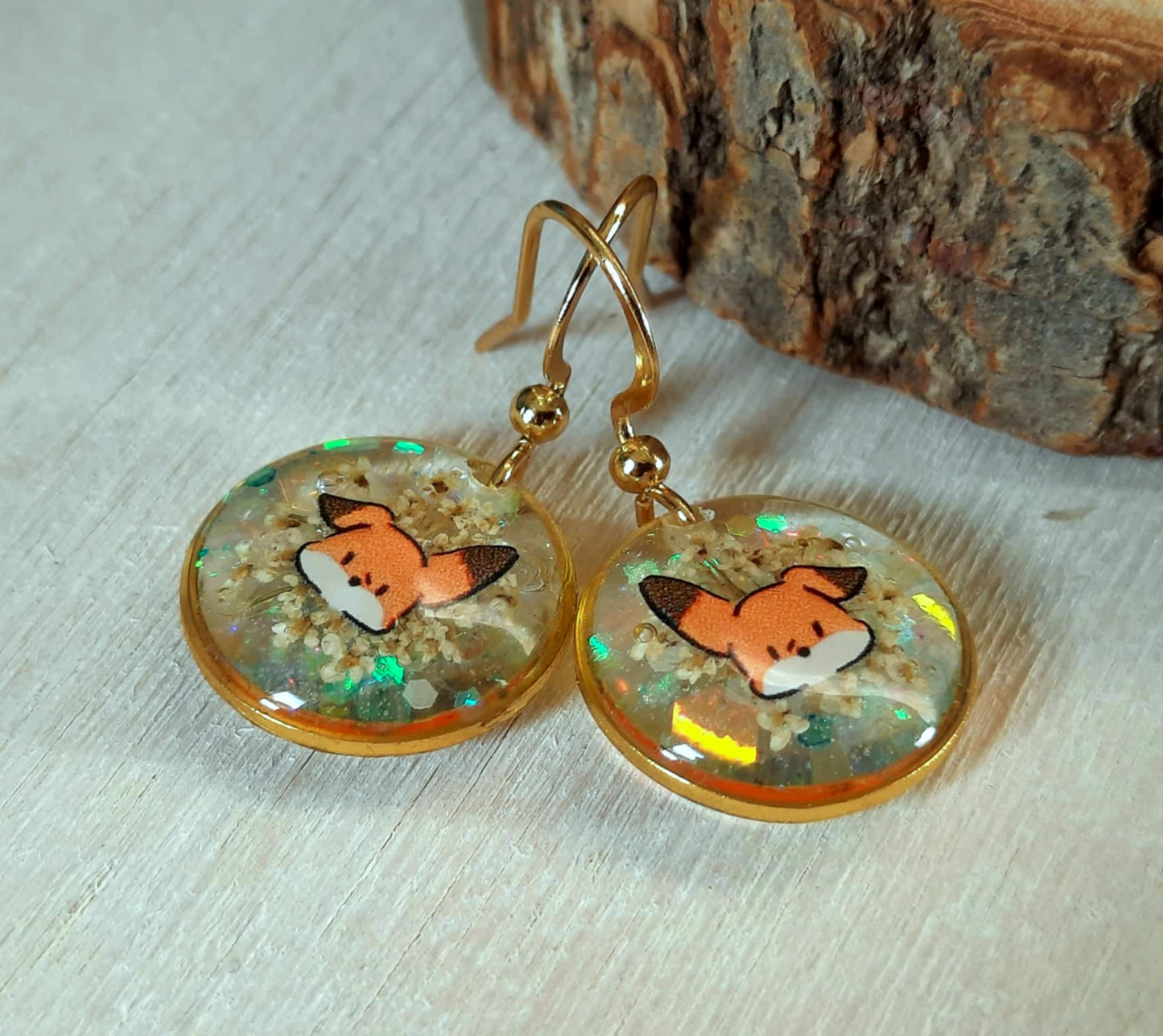 Boucles d'oreille, Fleur de carotte