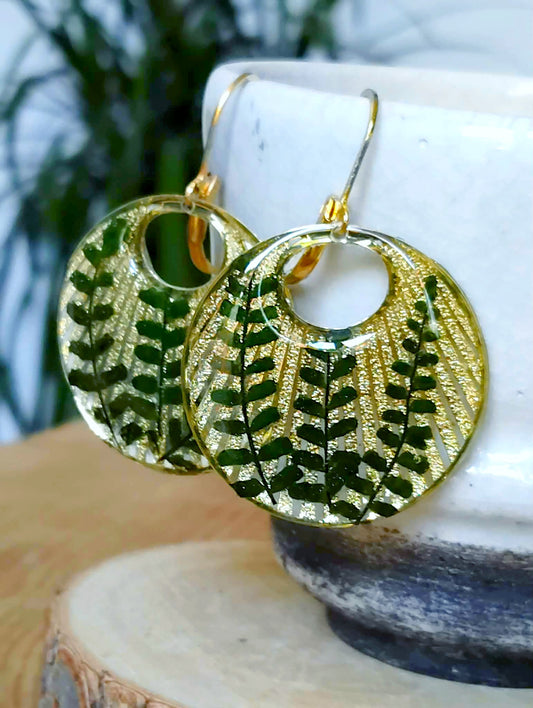 Boucles d'oreille Fougères