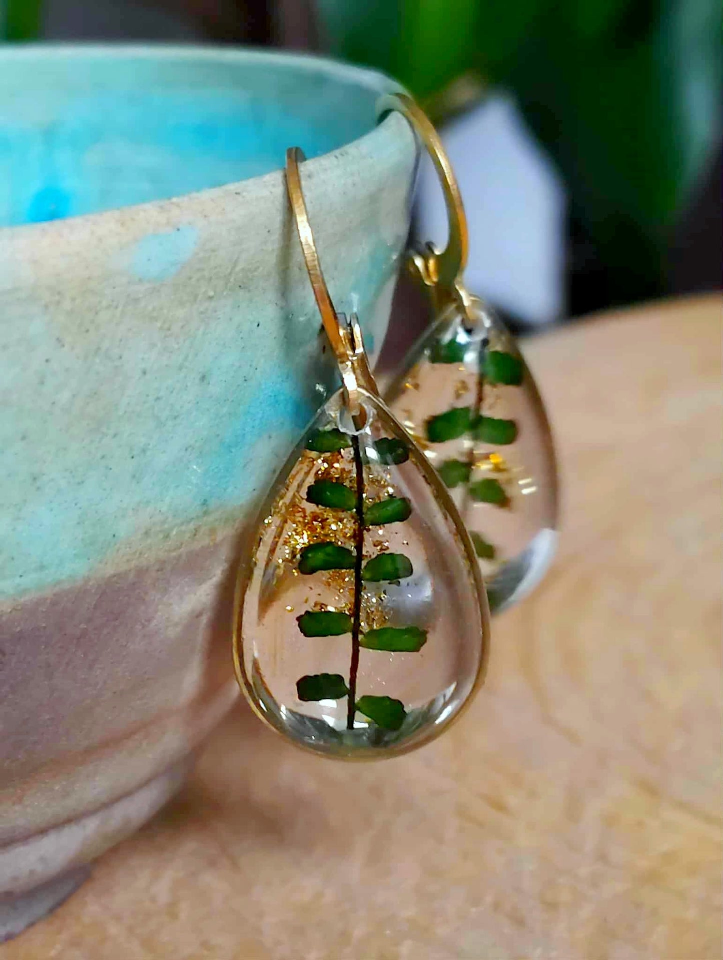 Boucles d'oreille Fougère