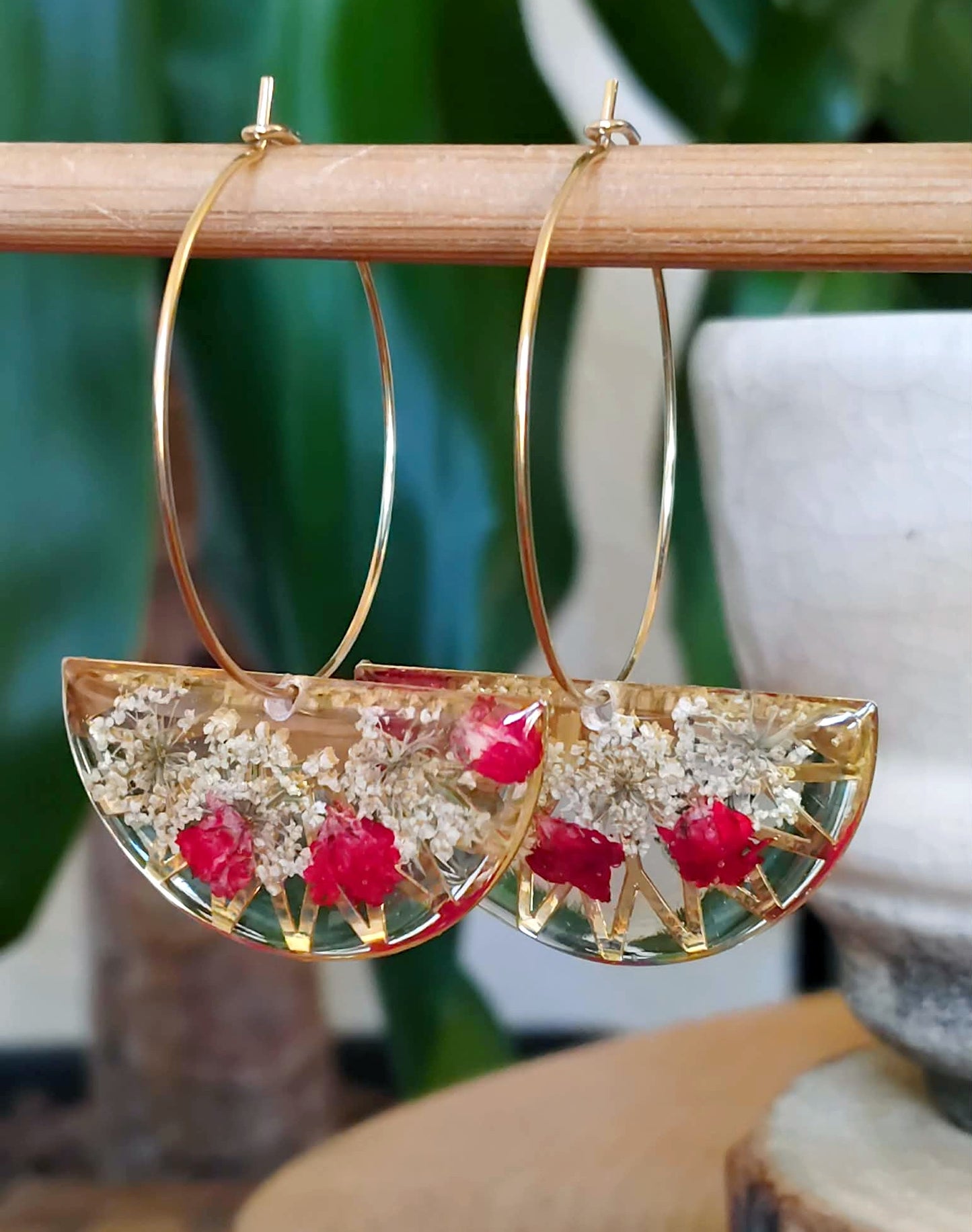 Créoles Fleur de carotte Gypsophiles